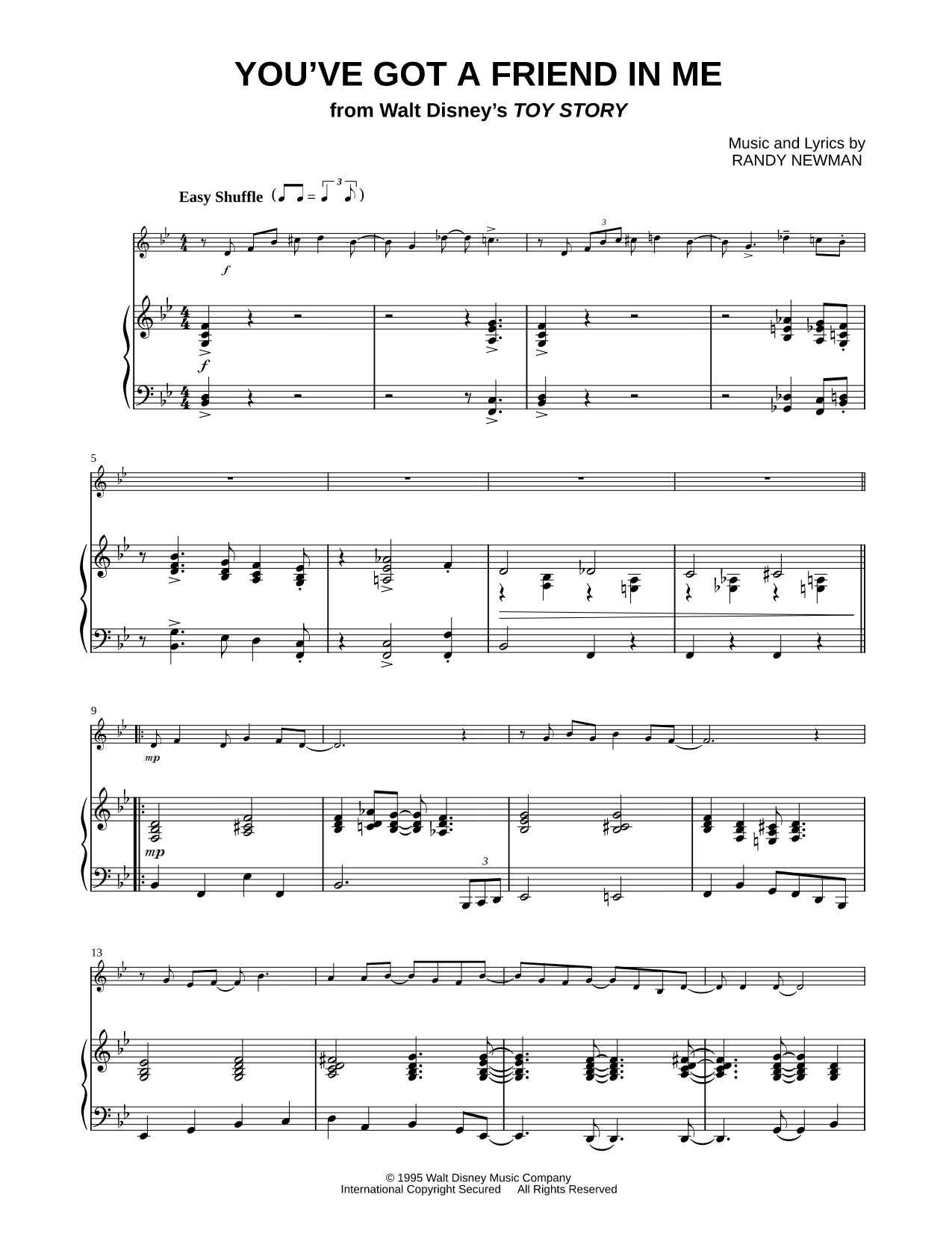 You've Got a Friend in Me - Piano Accompaniment