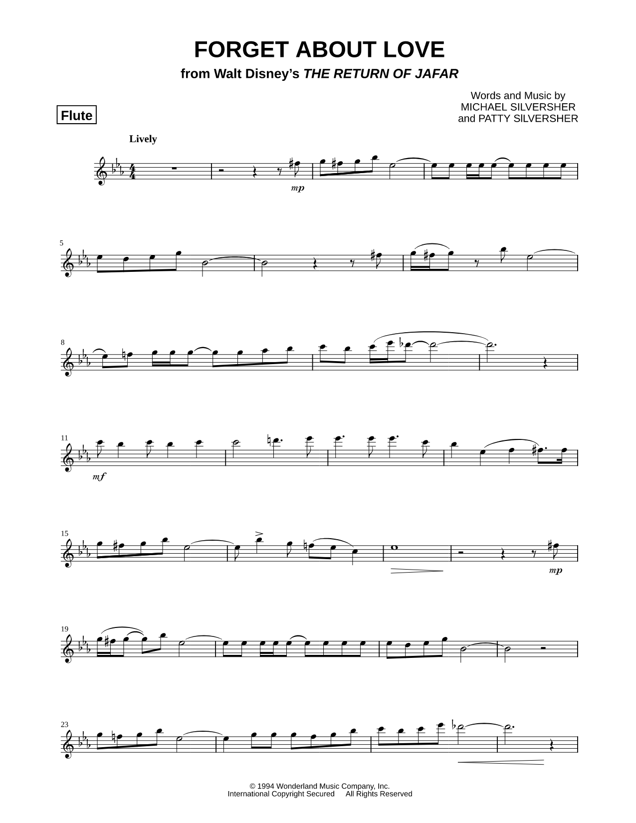 Forget About Love - Flute