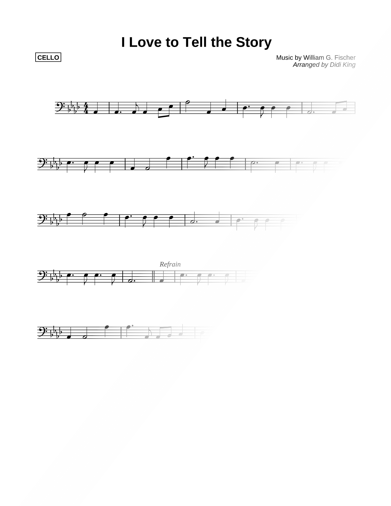 I Love To Tell the Story - Cello (String Quartet)