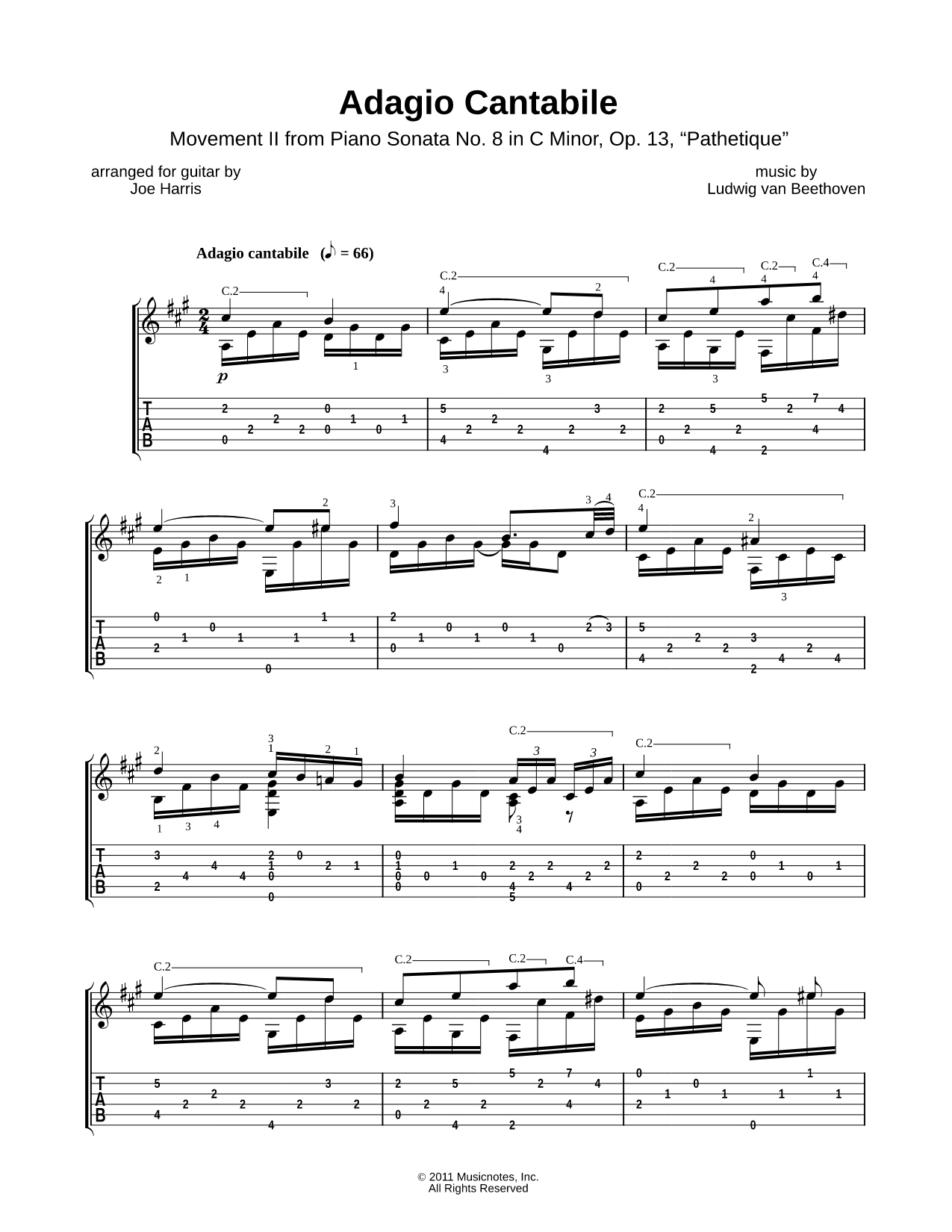 Sonata No. 8, Op.13 "Pathetique": II. Adagio Cantabile