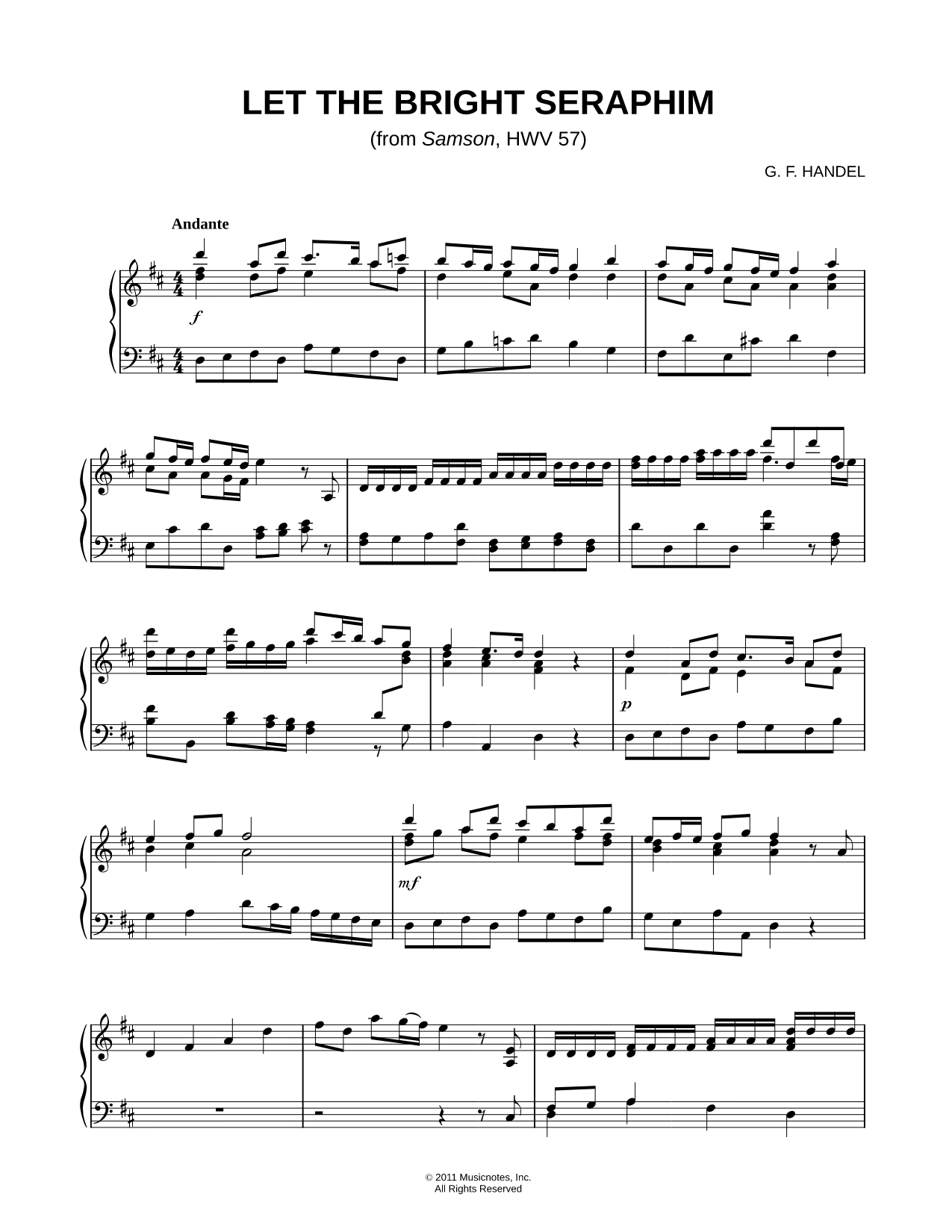 Let the Bright Seraphim, HWV 57