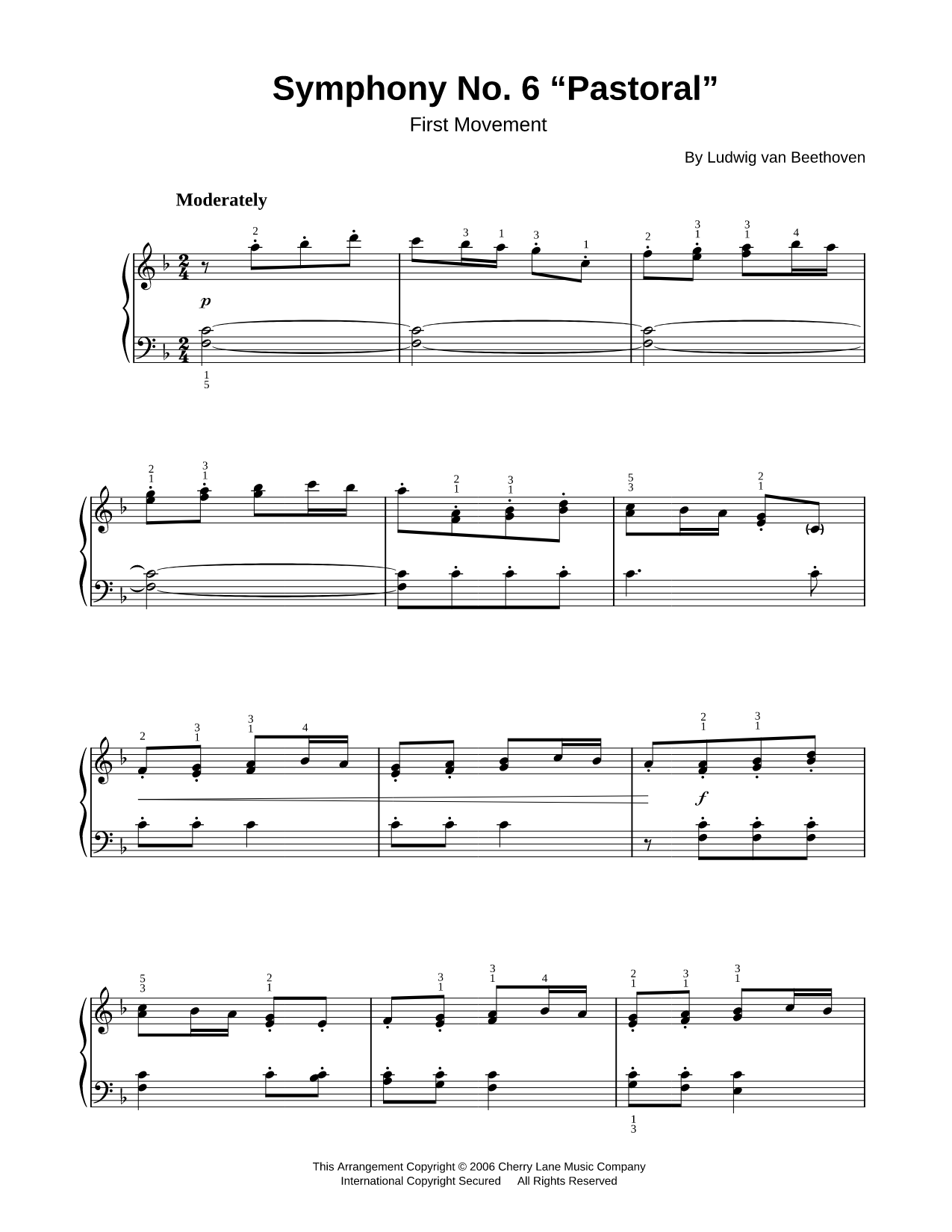 Symphony No. 6 "Pastoral", First Movement (excerpt)