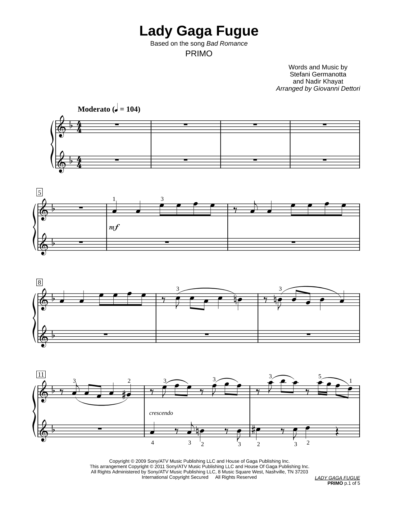 Lady Gaga Fugue