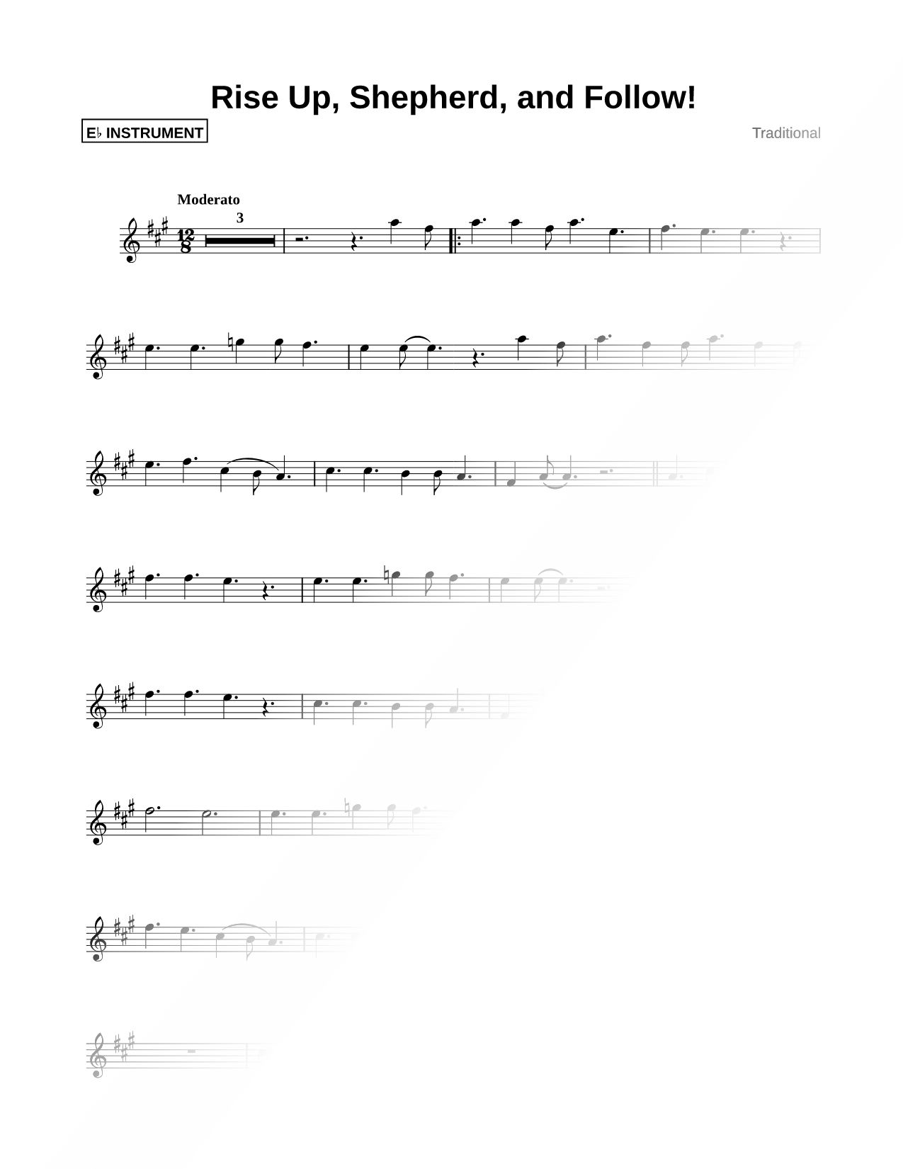 Rise Up, Shepherd, and Follow! - Eb Instrument
