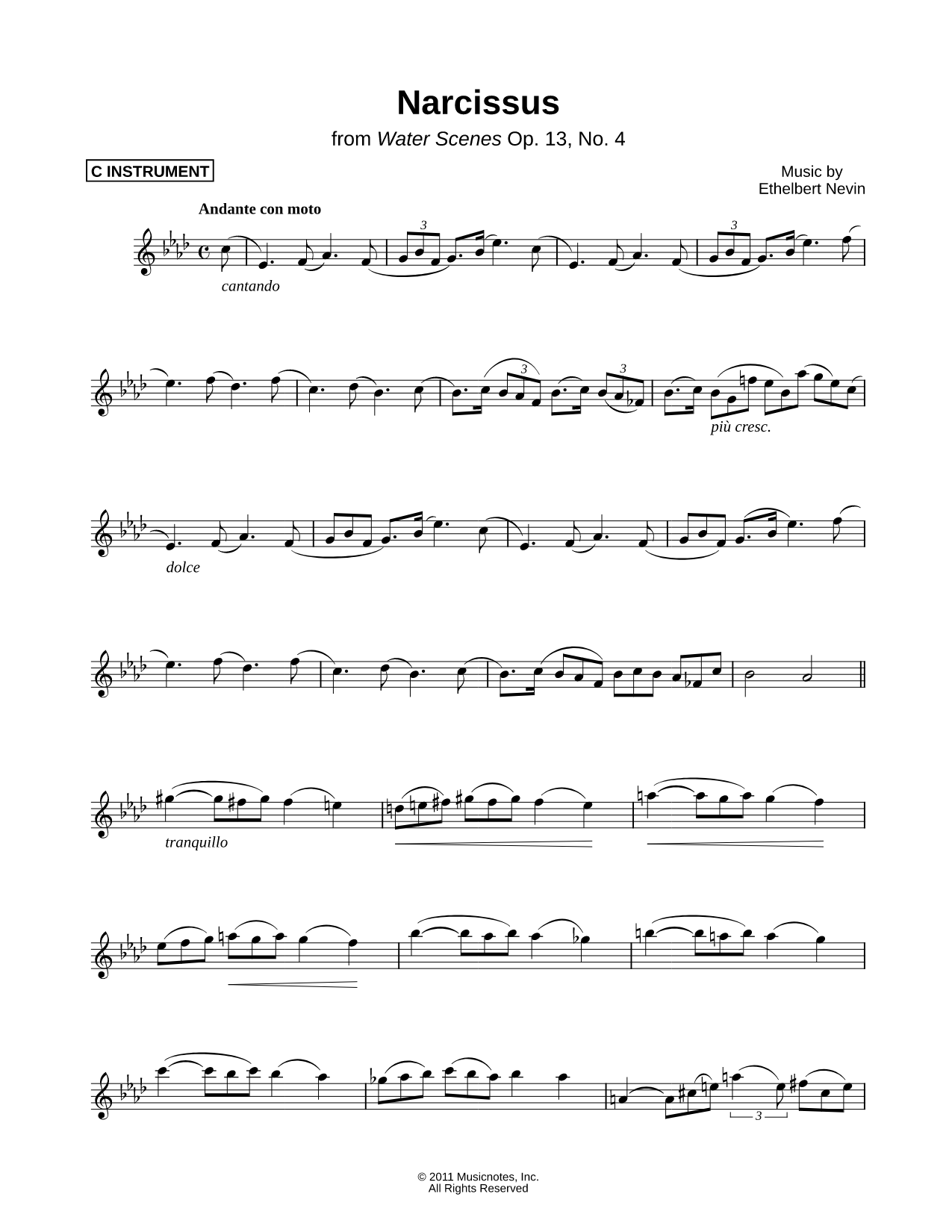 Narcissus - C Instrument