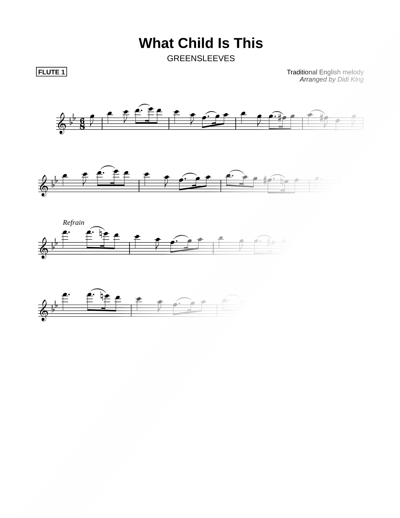 What Child Is This? - Flute 1 (Flute Quartet)