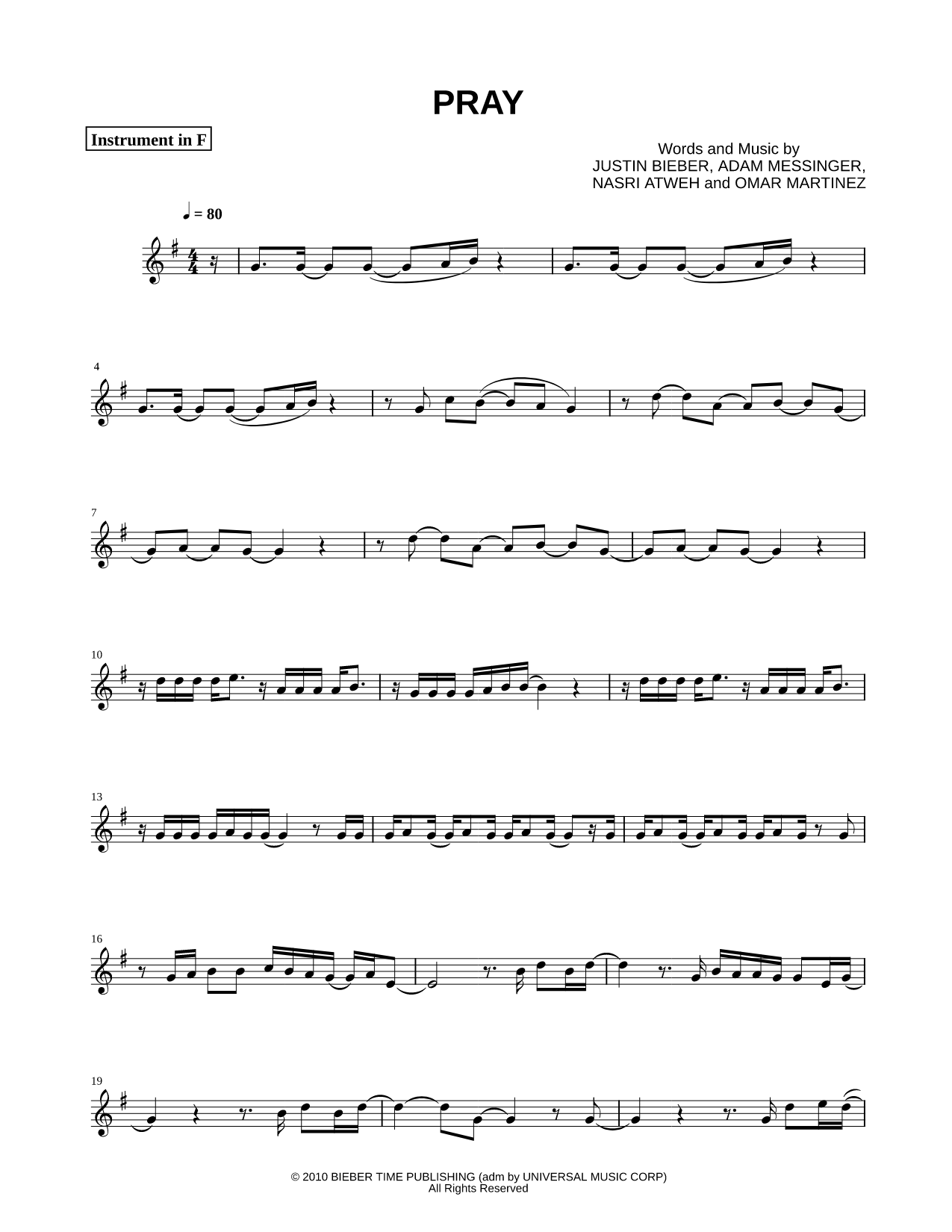 Pray - F Instrument