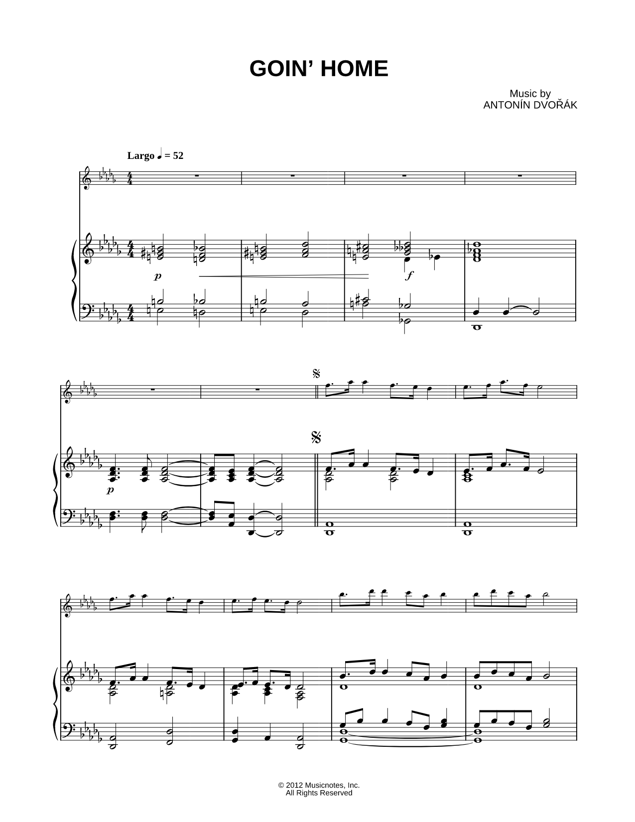 Goin' Home - Flute & Piano