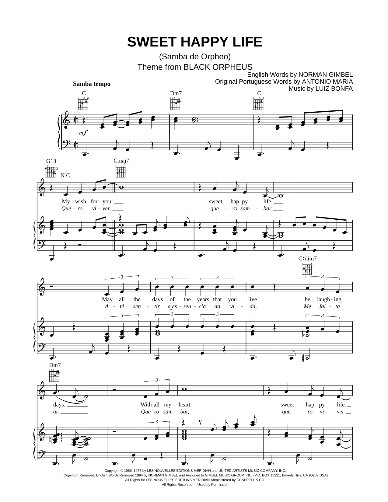 Sweet Happy Life (Samba de Orpheo)