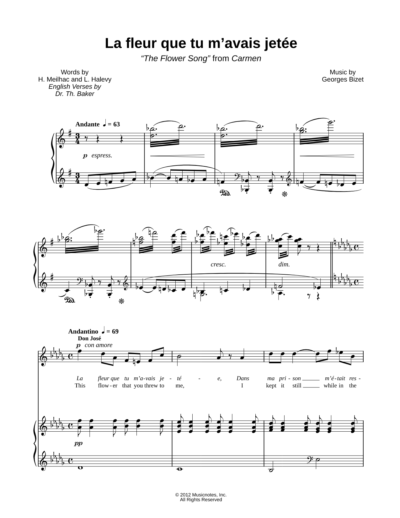 The Flower Song, from Carmen
