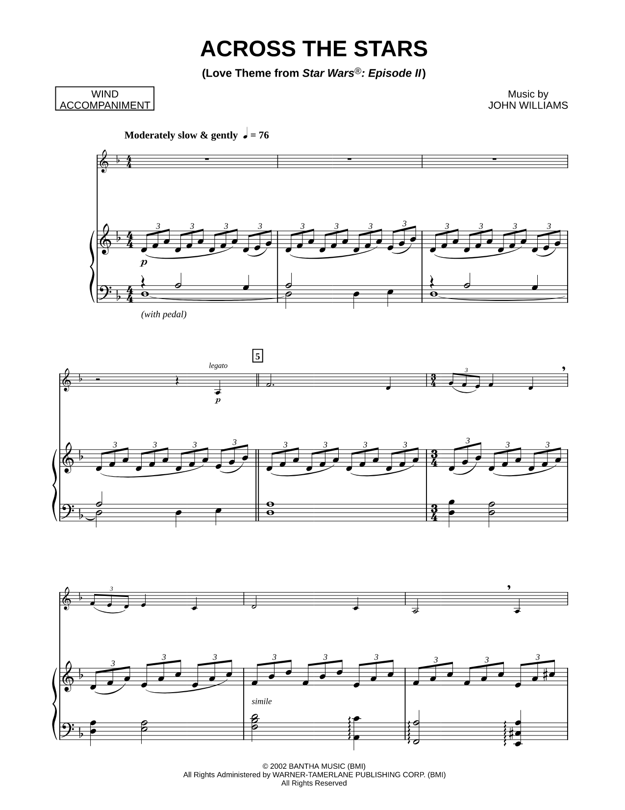 Across the Stars - Piano Accompaniment