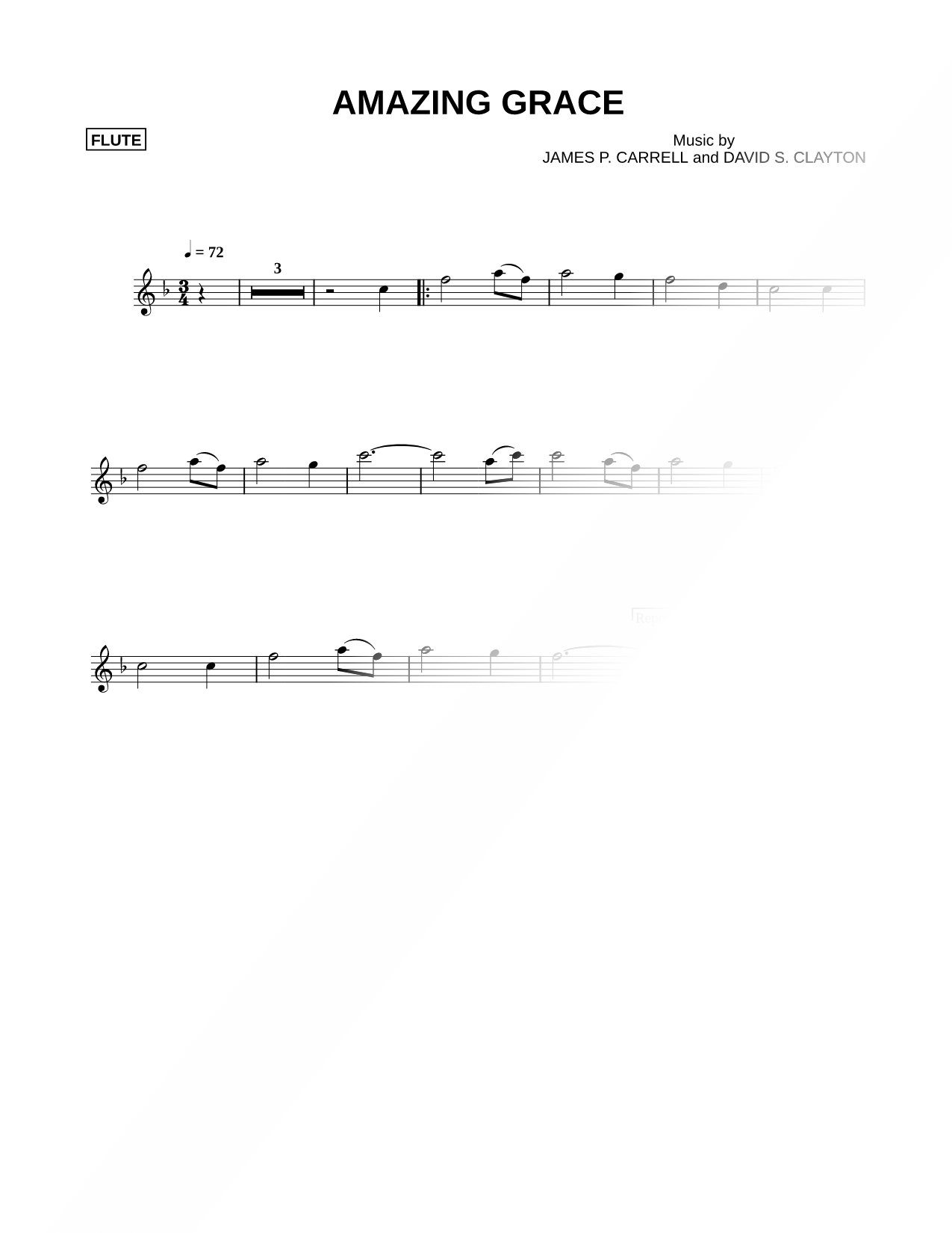 Amazing Grace - Flute