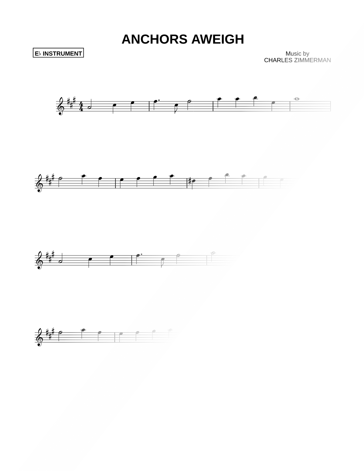 Anchors Aweigh - Eb Instrument