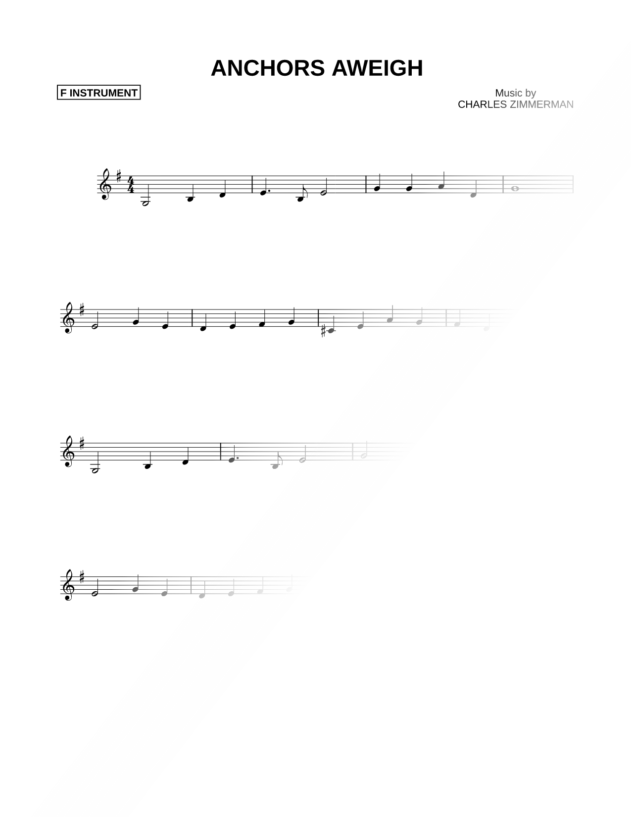 Anchors Aweigh - F Instrument