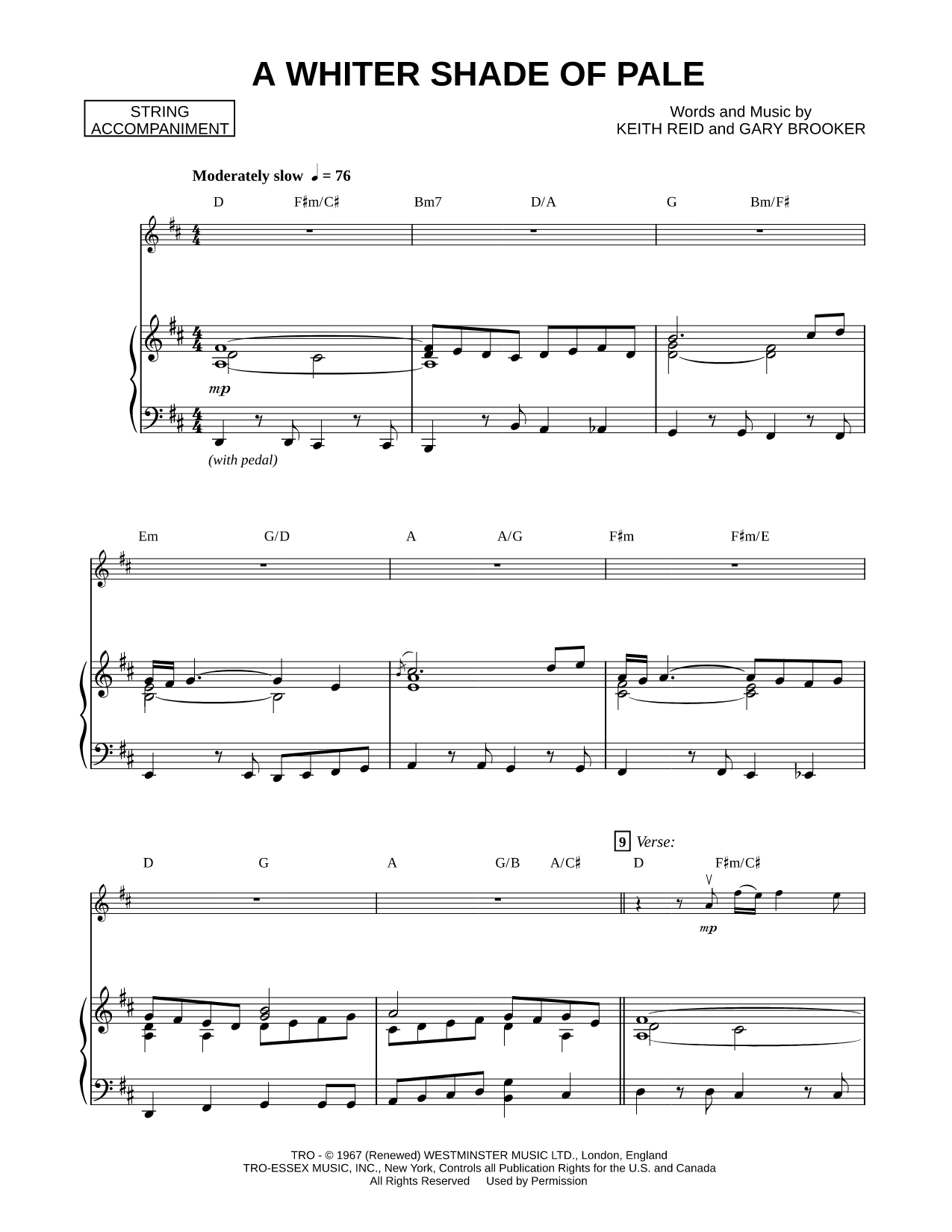 A Whiter Shade of Pale - Piano Accompaniment (Strings)