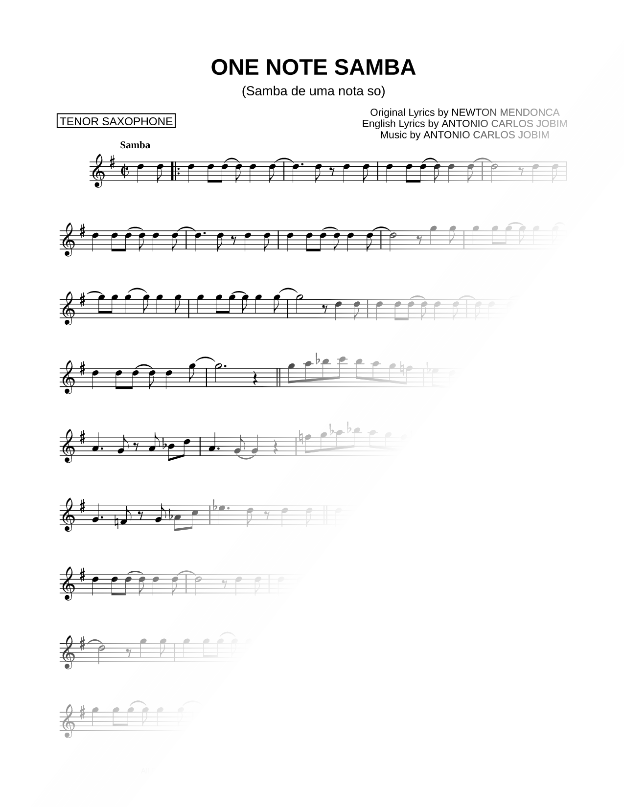 One Note Samba