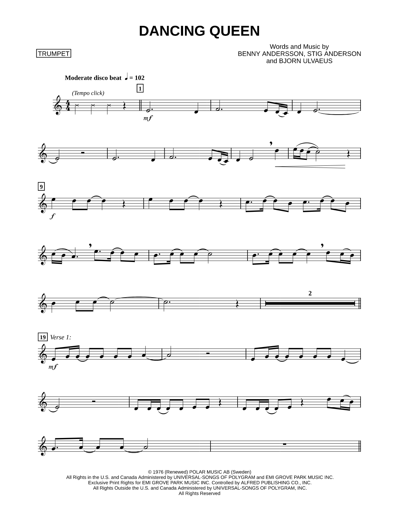 Dancing Queen - Trumpet