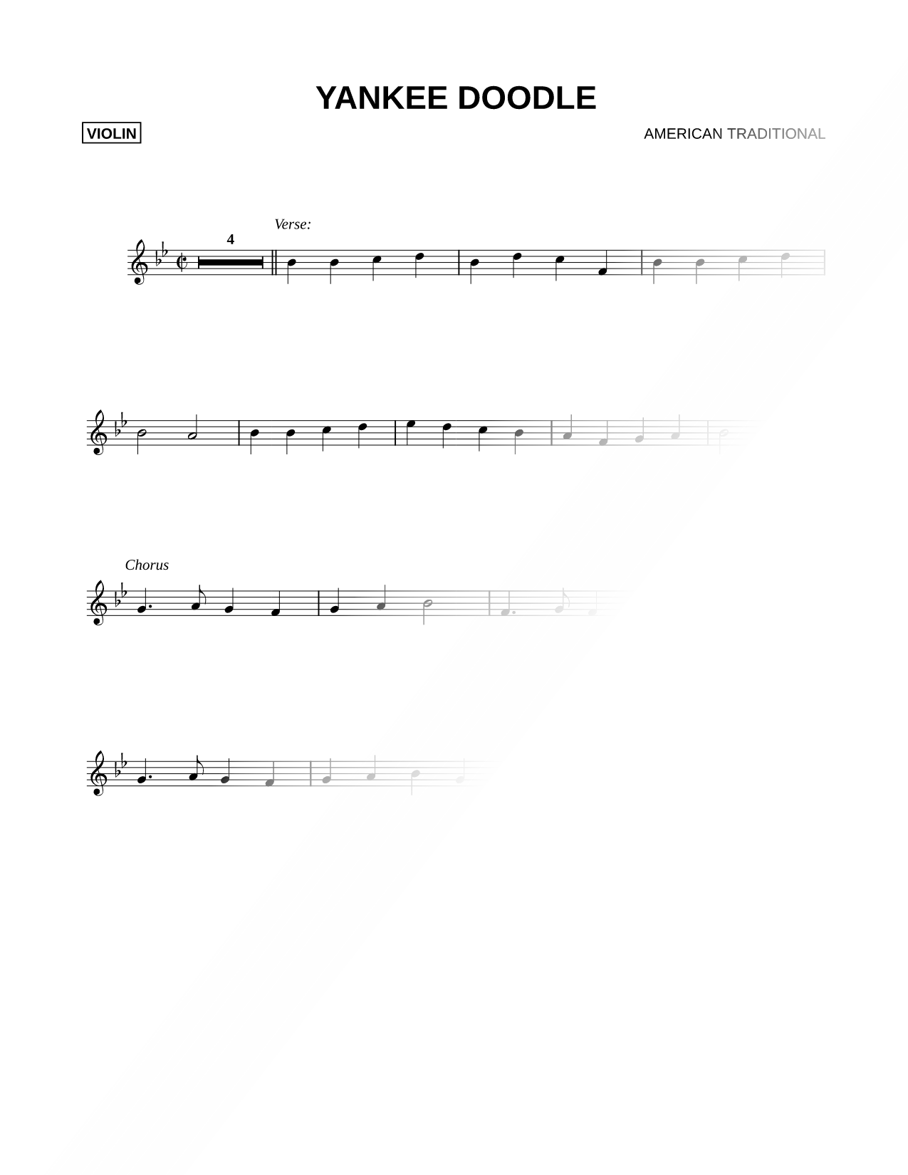 Yankee Doodle - Violin
