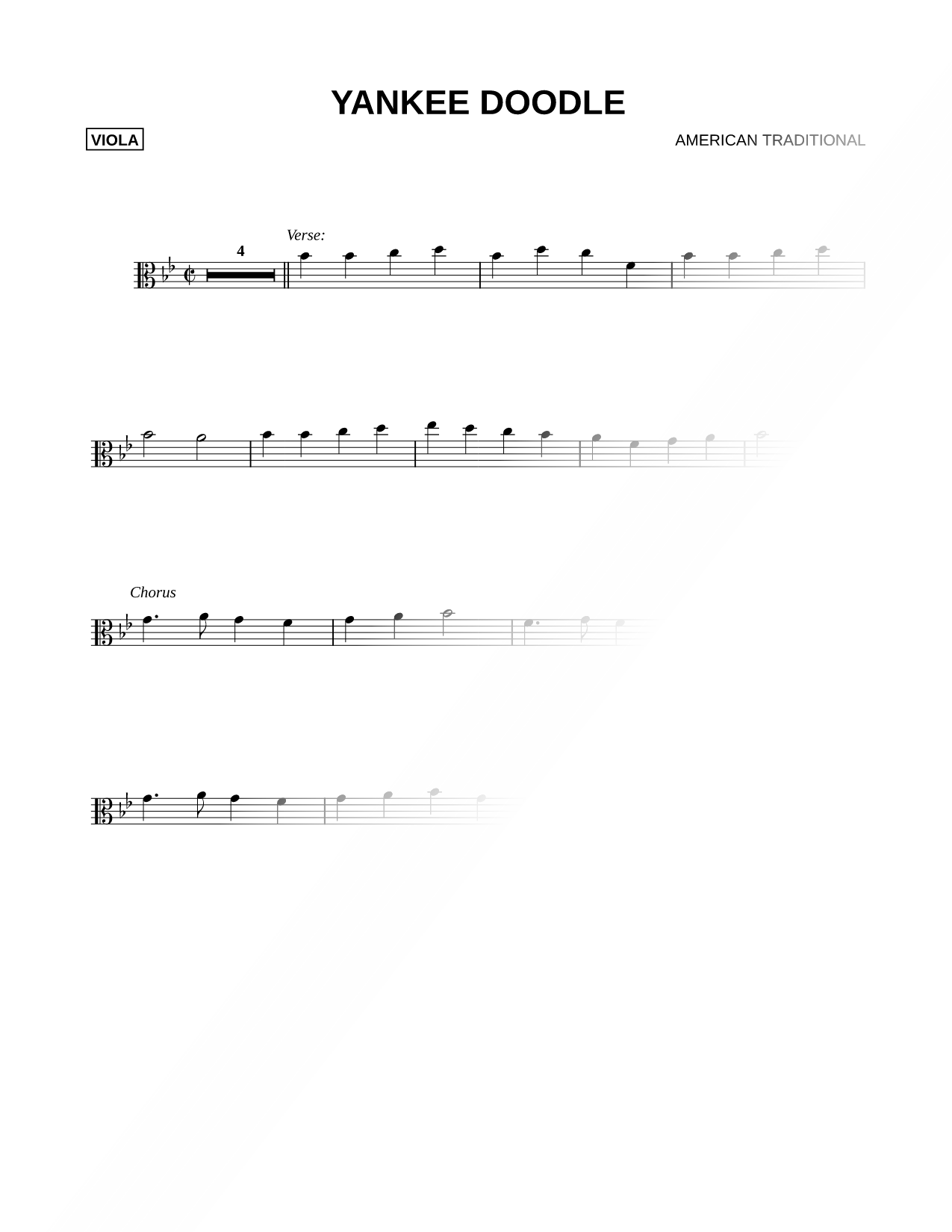 Yankee Doodle - Viola