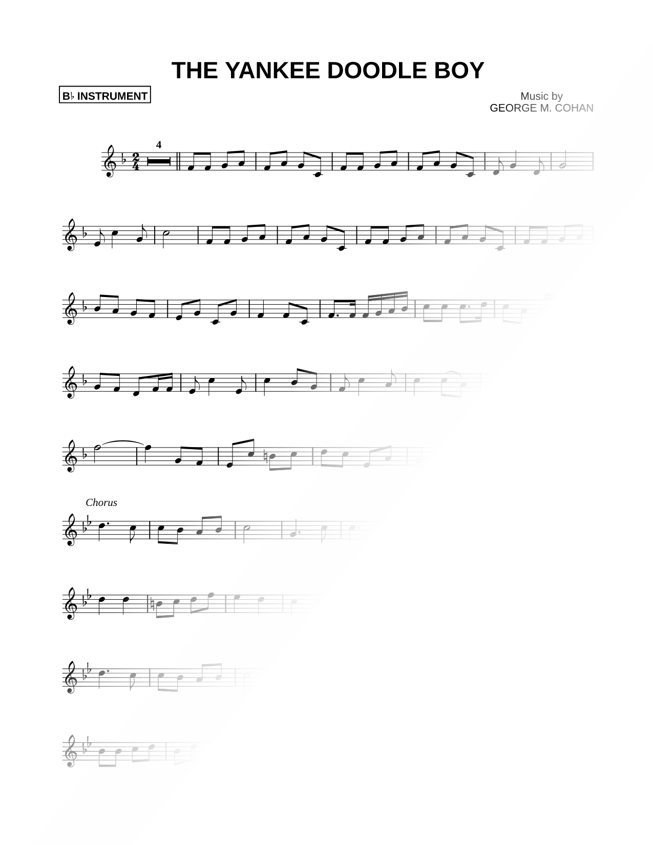 The Yankee Doodle Boy - Bb Instrument