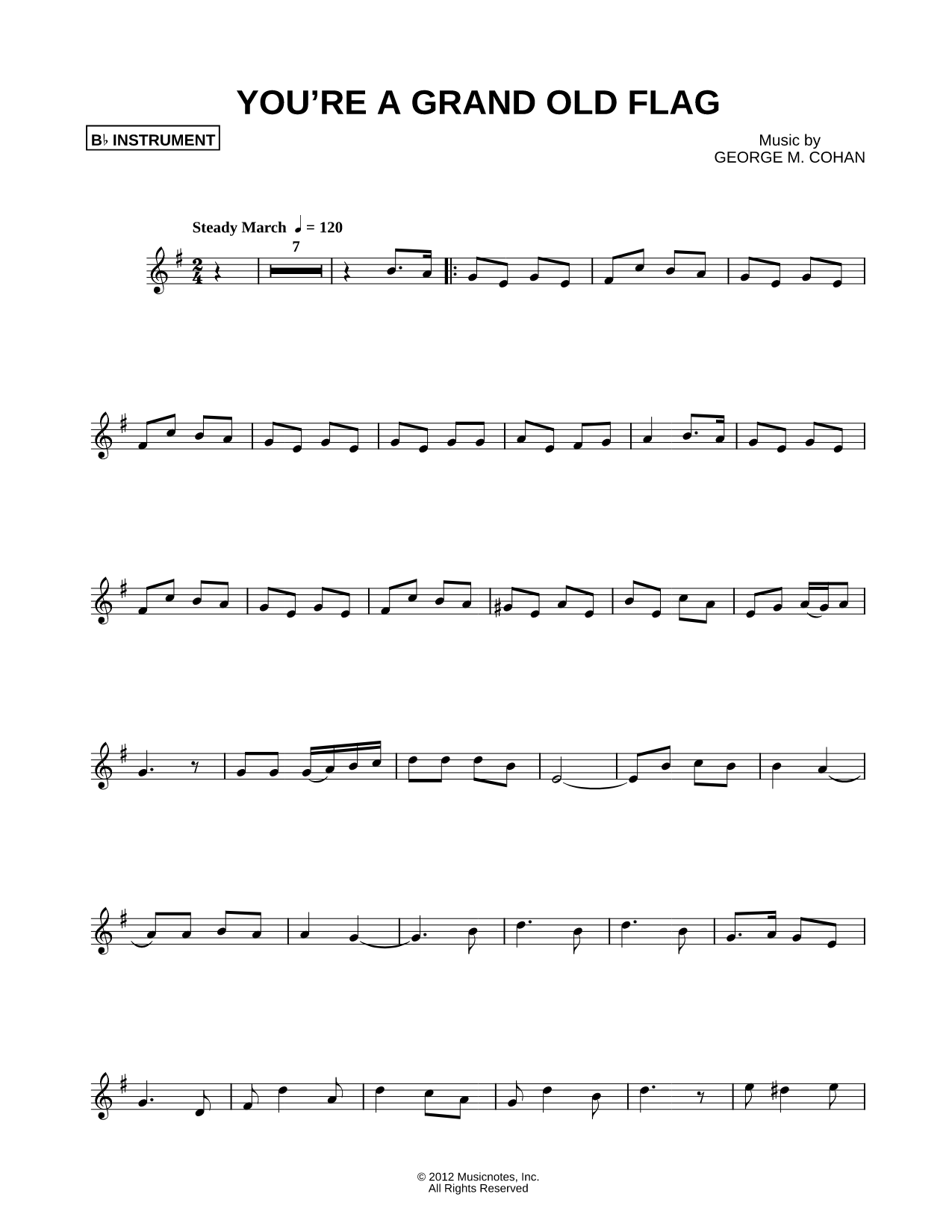 You're a Grand Old Flag - Bb Instrument