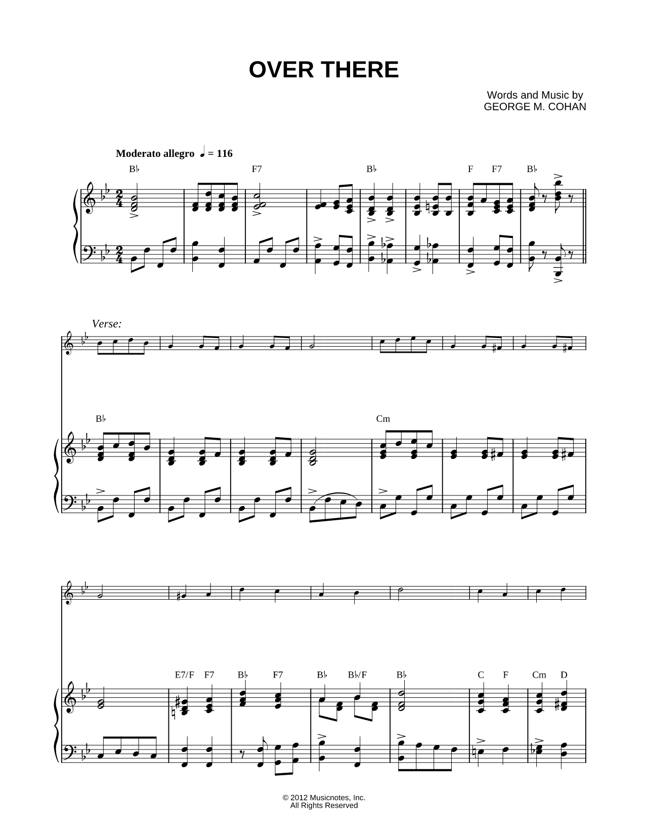 Over There - Piano Accompaniment