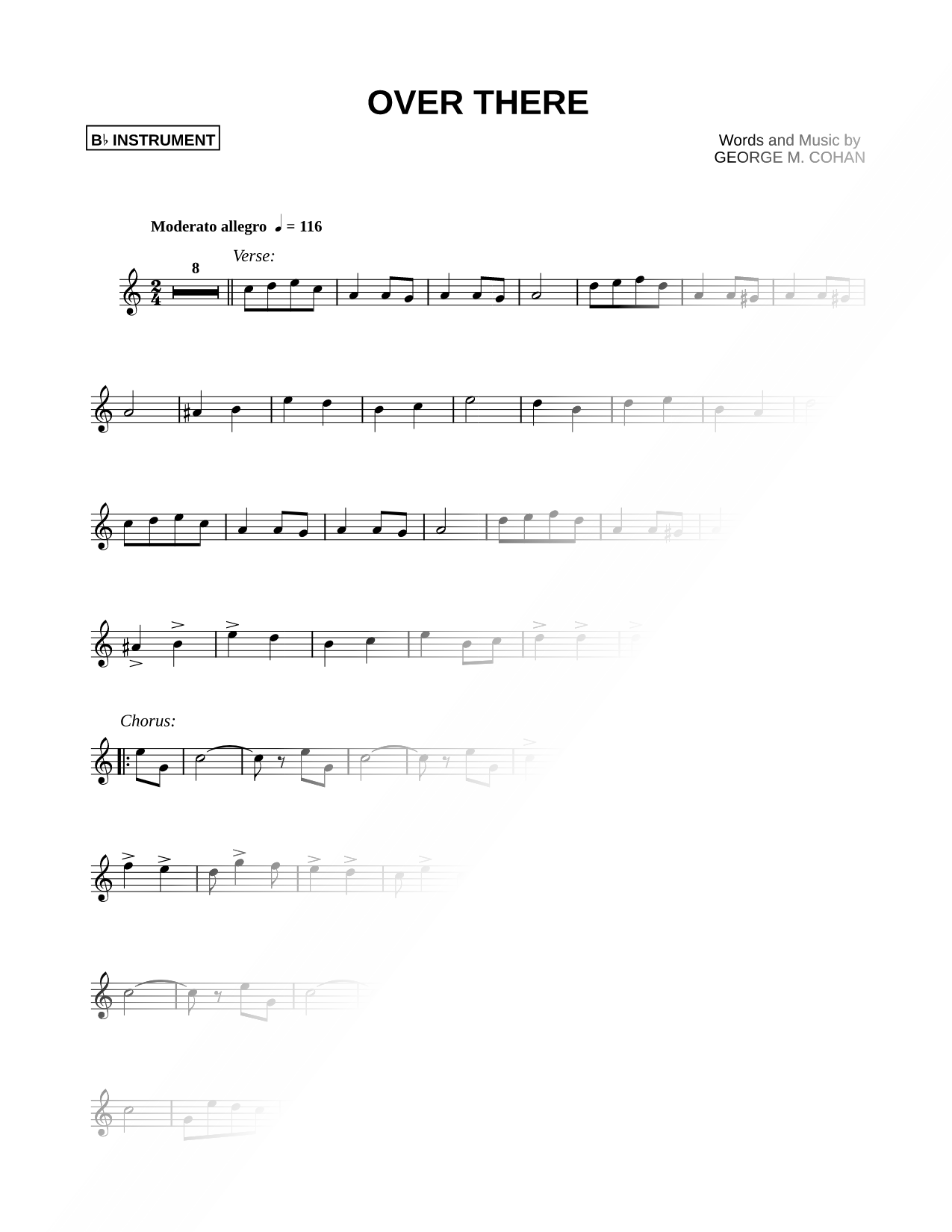 Over There - Bb Instrument