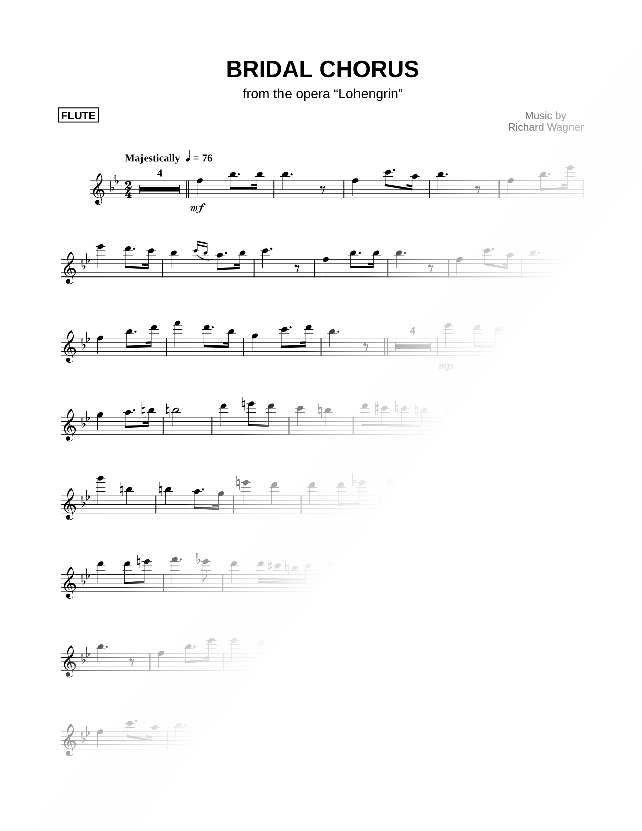 Bridal Chorus - Flute