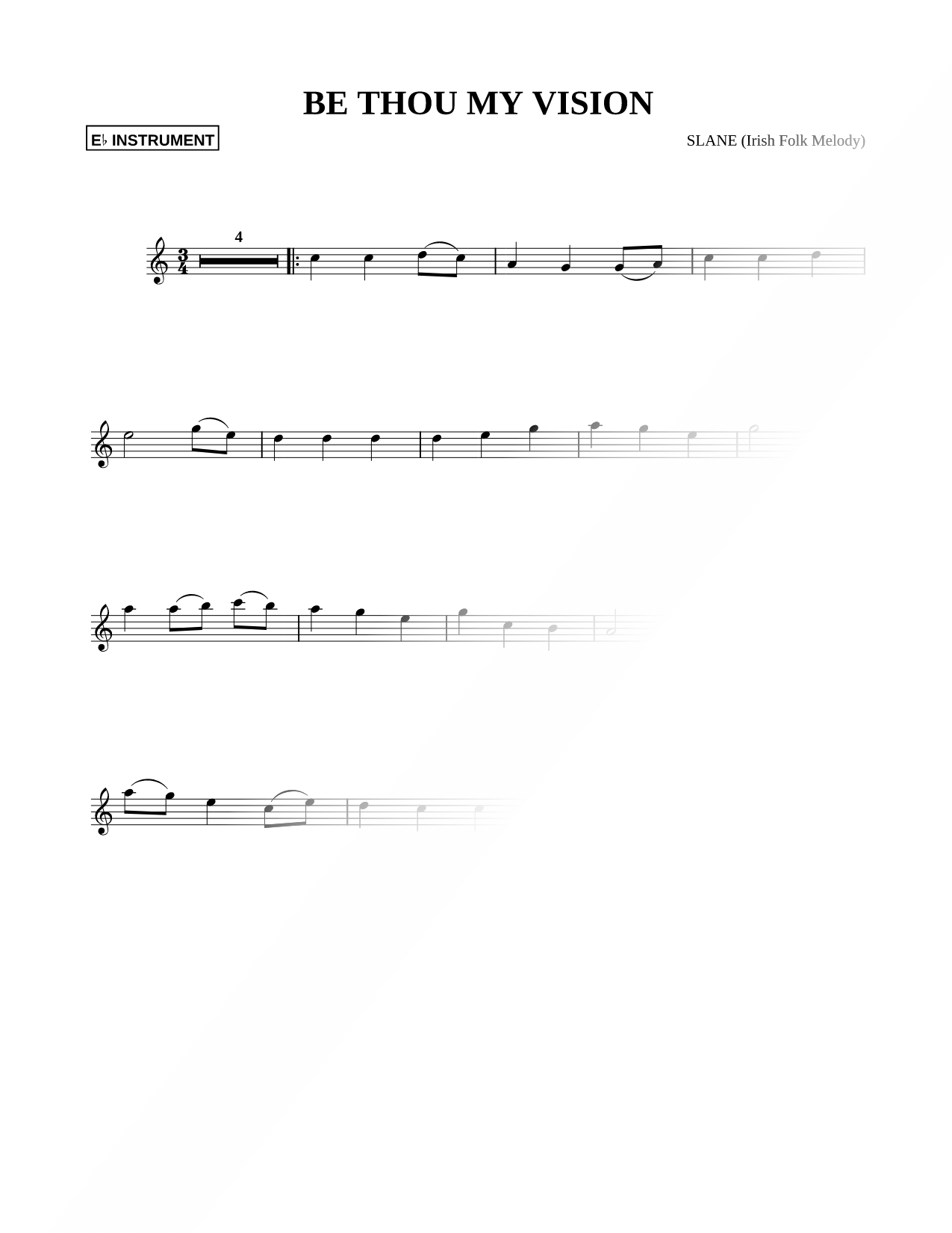 Be Thou My Vision - Eb Instrument