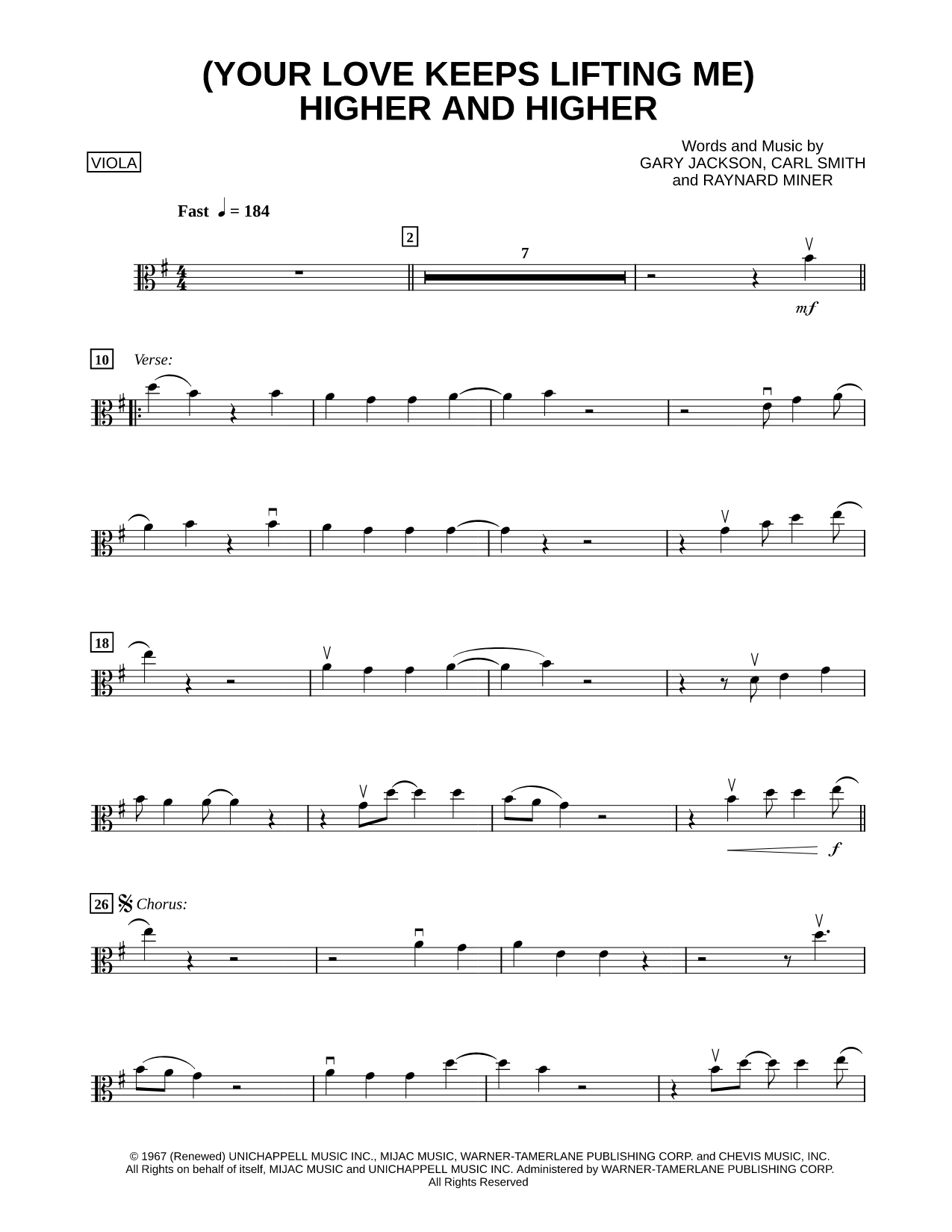 (Your Love Keeps Lifting Me) Higher and Higher - Viola