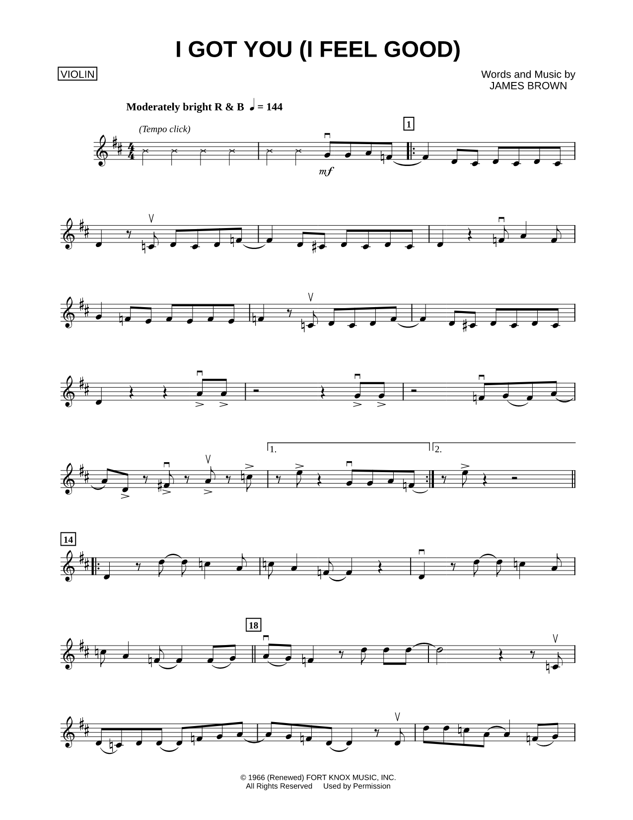 I Got You (I Feel Good) - Violin