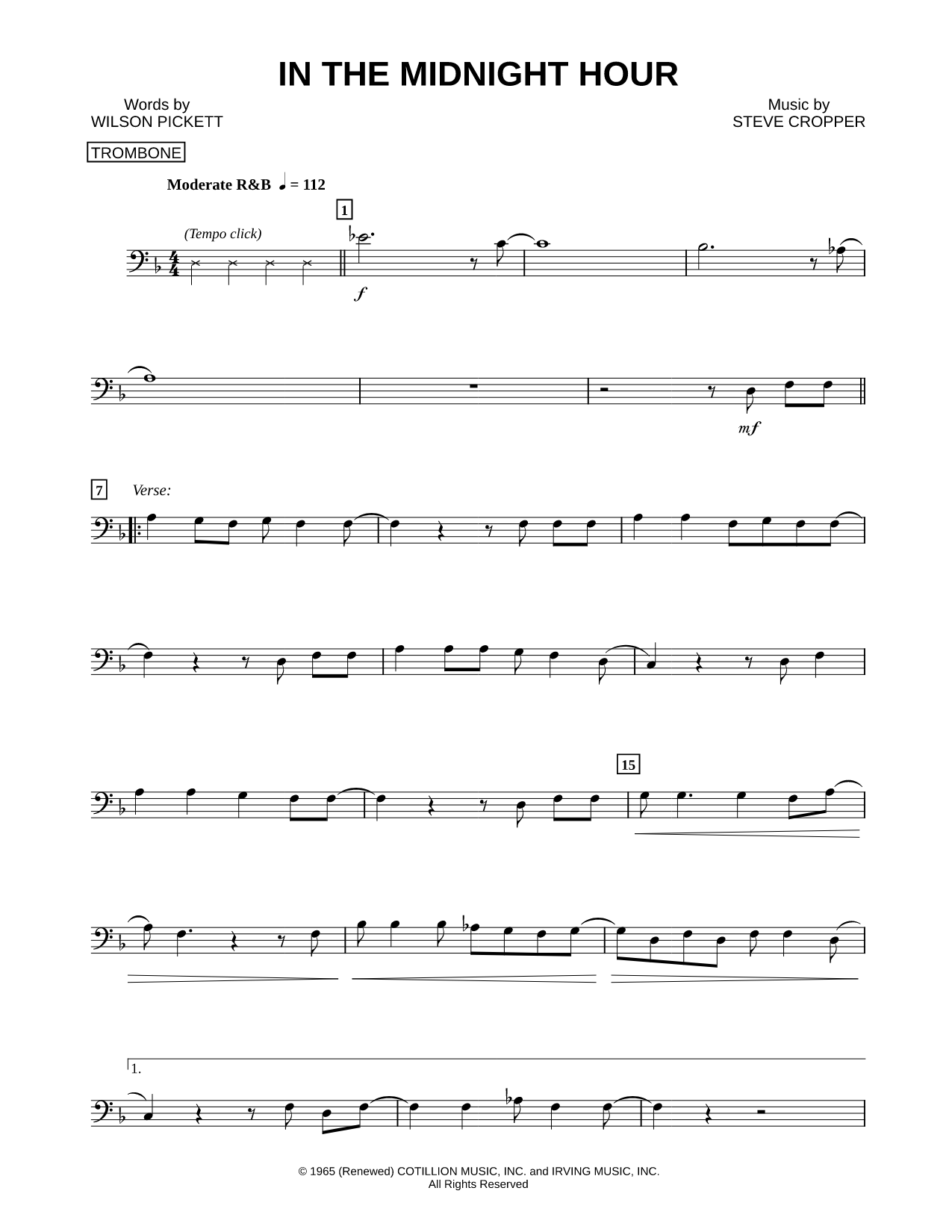 In the Midnight Hour - Trombone