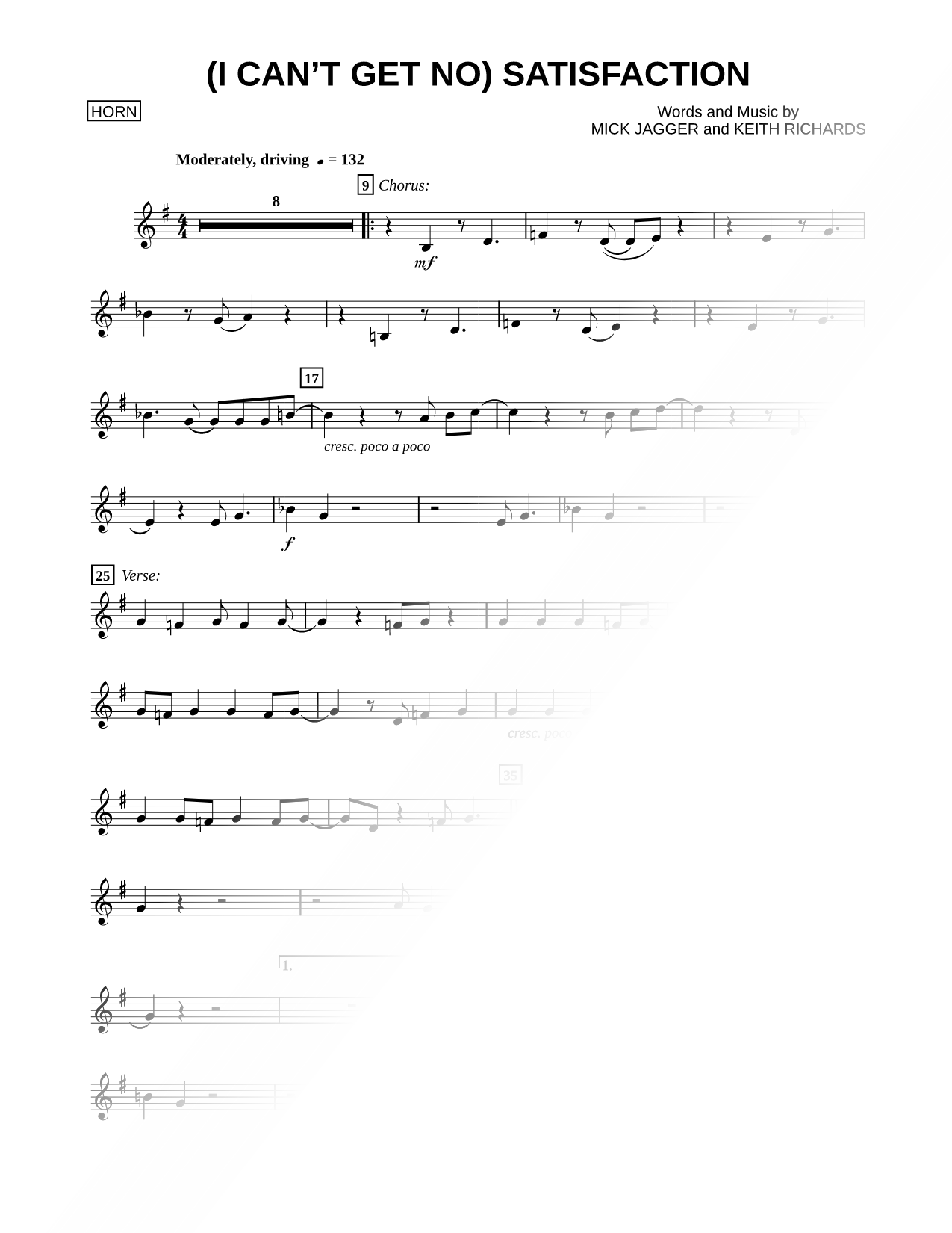 (I Can't Get No) Satisfaction - French Horn