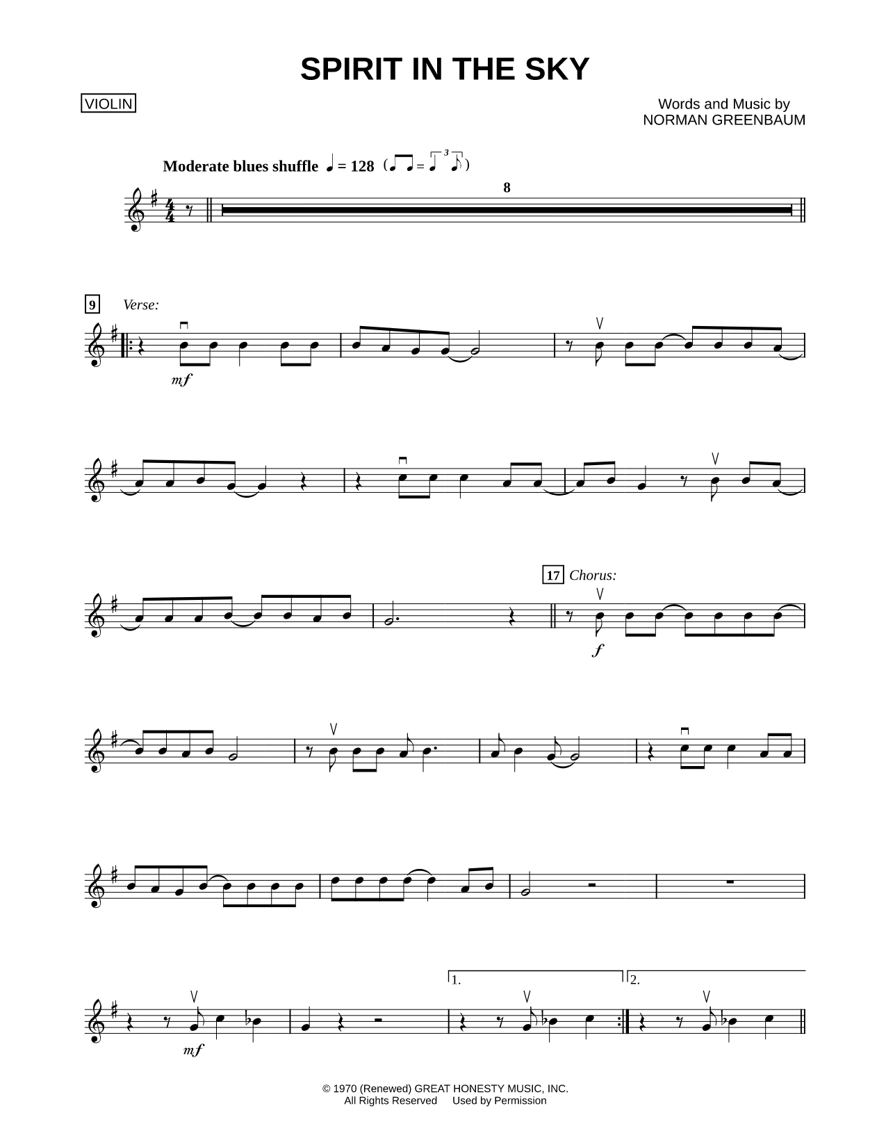 Spirit in the Sky - Violin