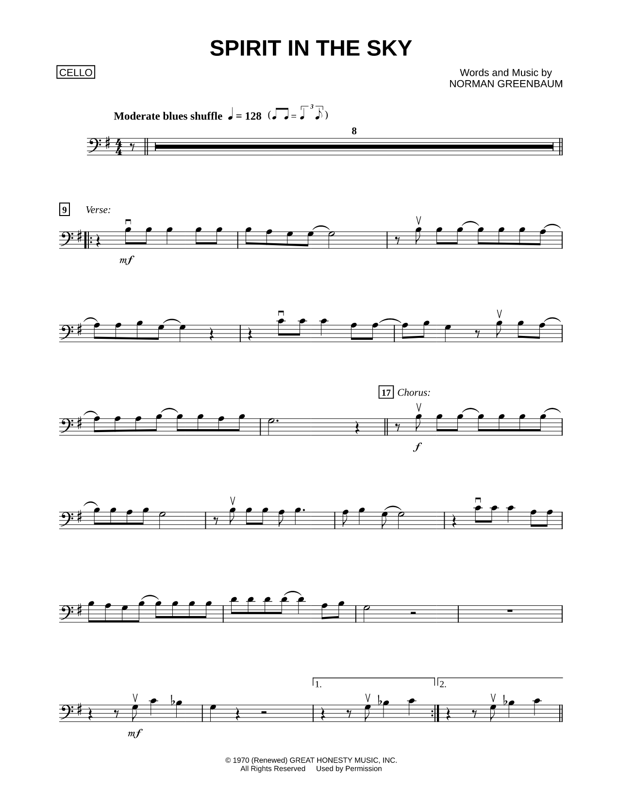 Spirit in the Sky - Cello