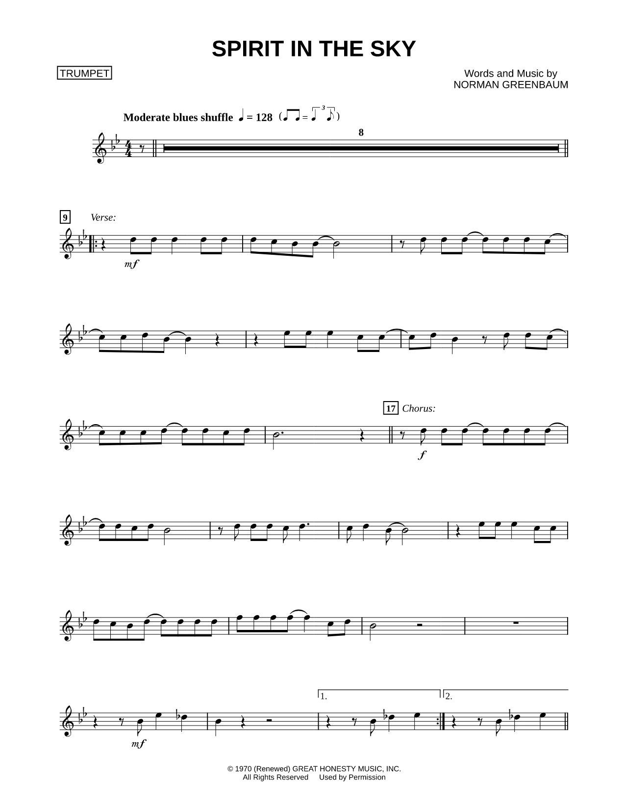 Spirit in the Sky - Trumpet
