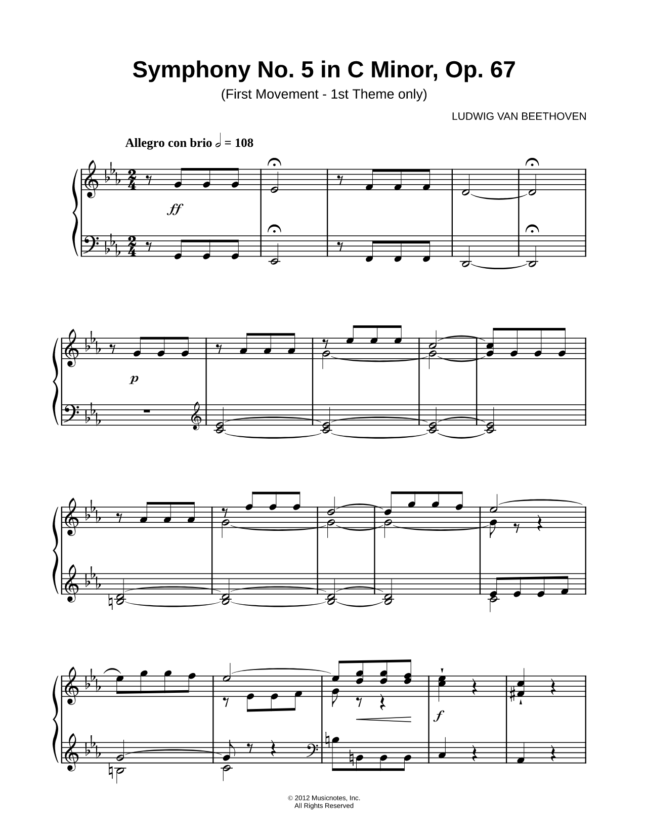 Symphony No. 5 in C Minor, Op. 67 - 1st Movement [Excerpt]