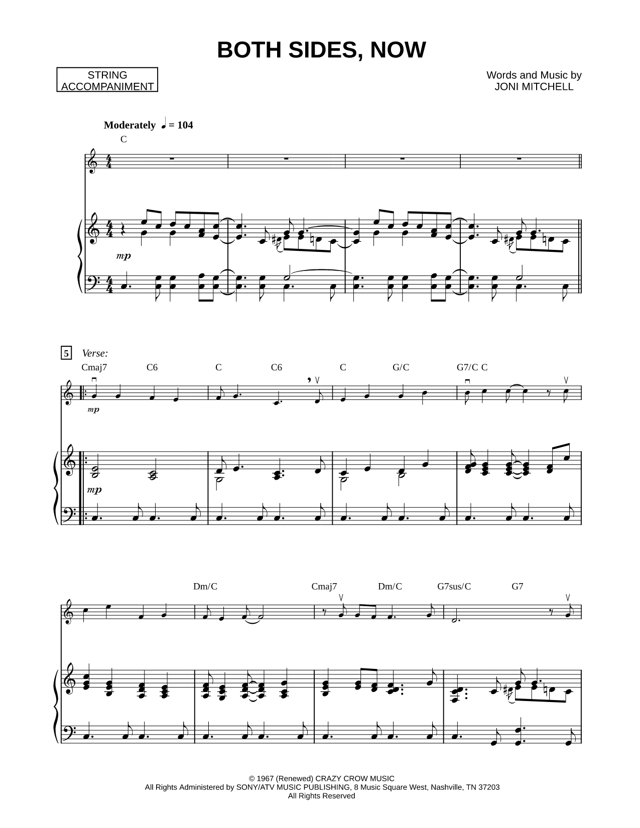 Both Sides, Now - Piano Accompaniment (Strings)