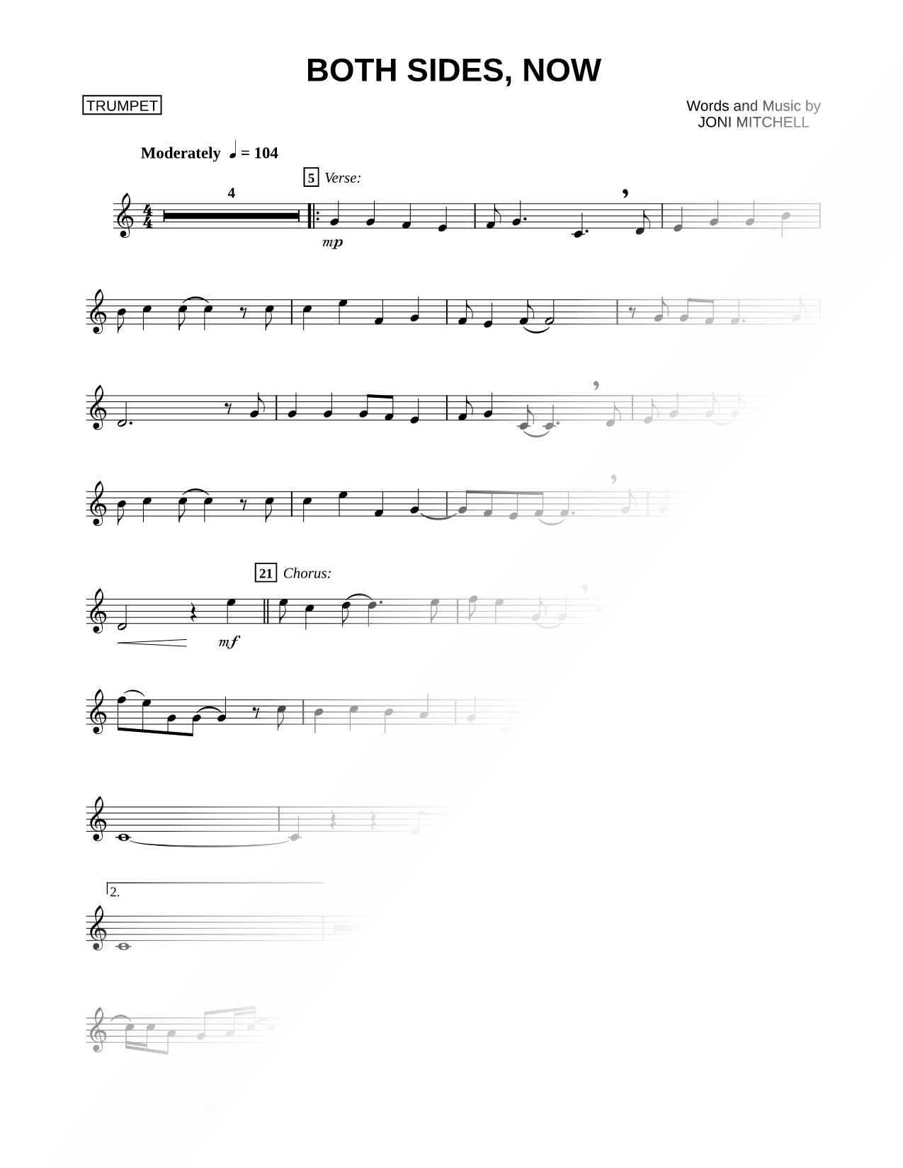Both Sides, Now - Trumpet
