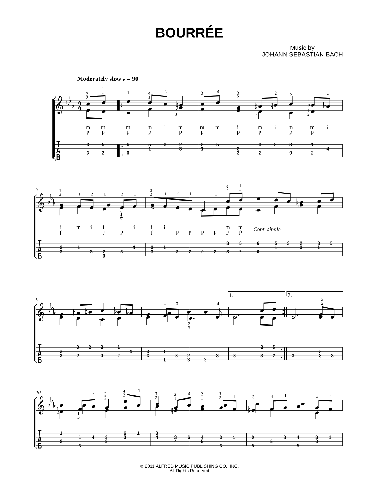 Bourrée, BWV 996