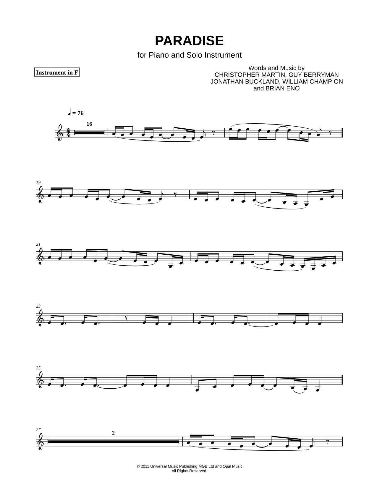Paradise - F Instrument