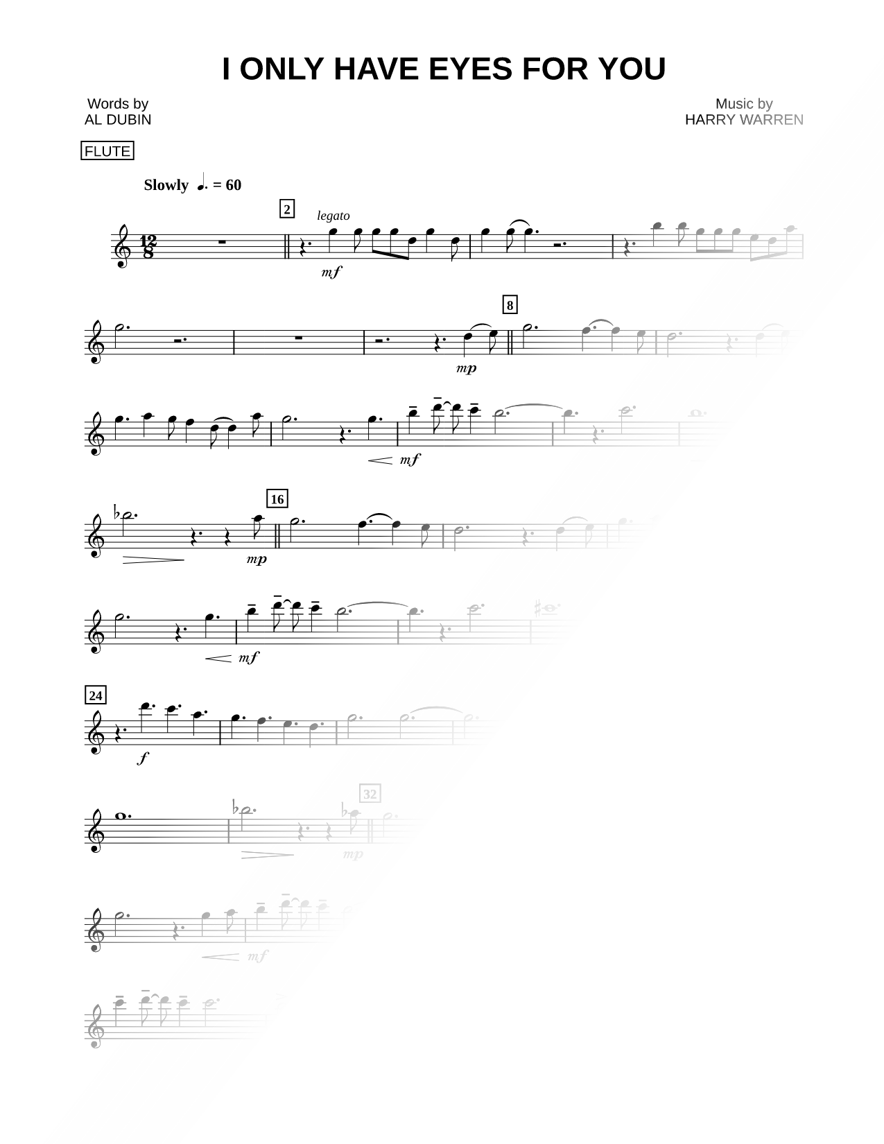 I Only Have Eyes for You - Flute