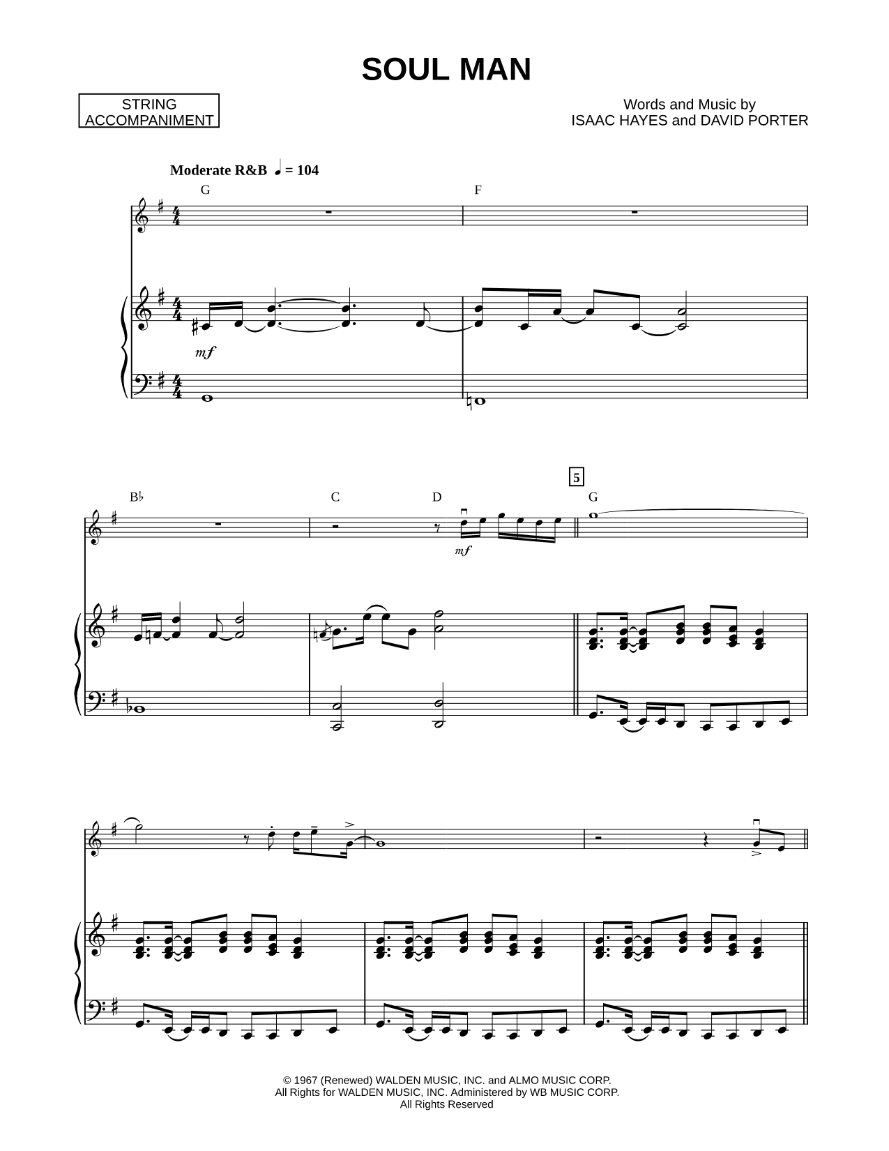 Soul Man - Piano Accompaniment (Strings)