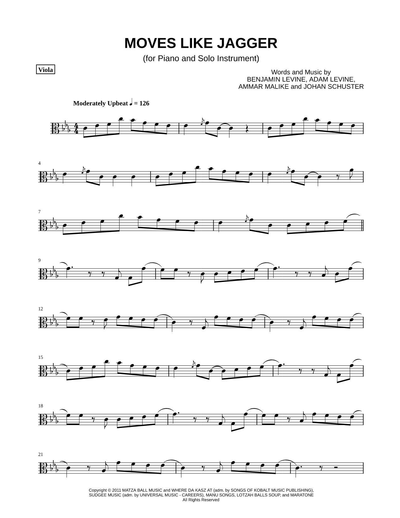 Moves Like Jagger - Viola