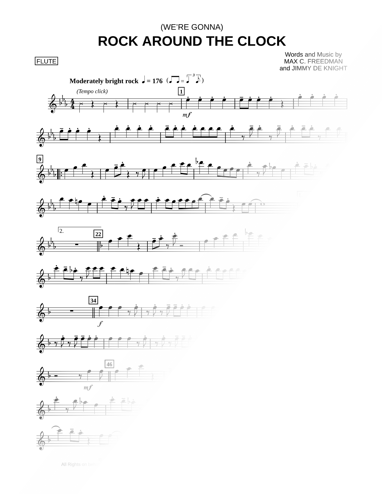 Rock Around the Clock - Flute