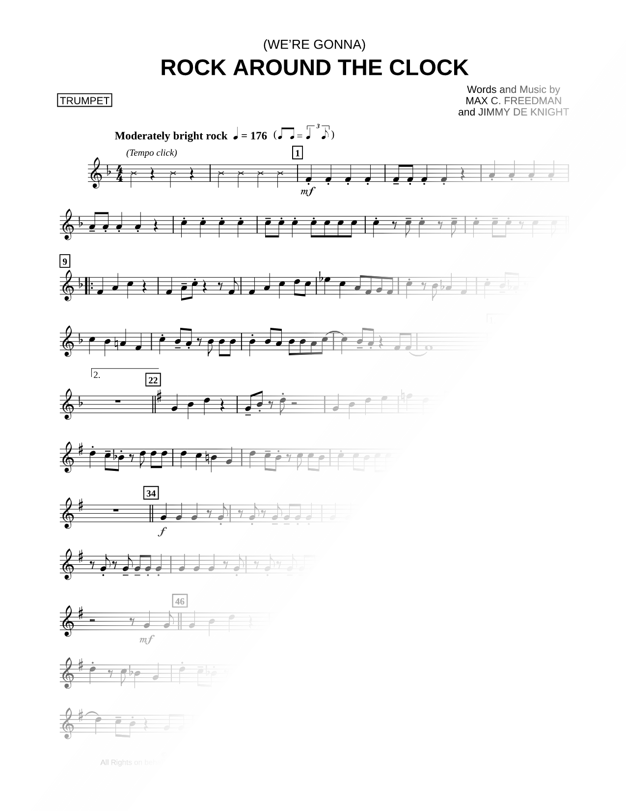 Rock Around the Clock - Trumpet