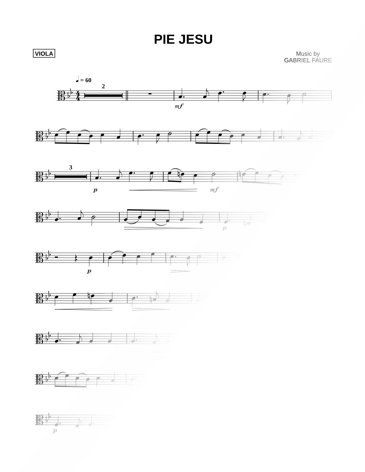 Pie Jesu - Viola