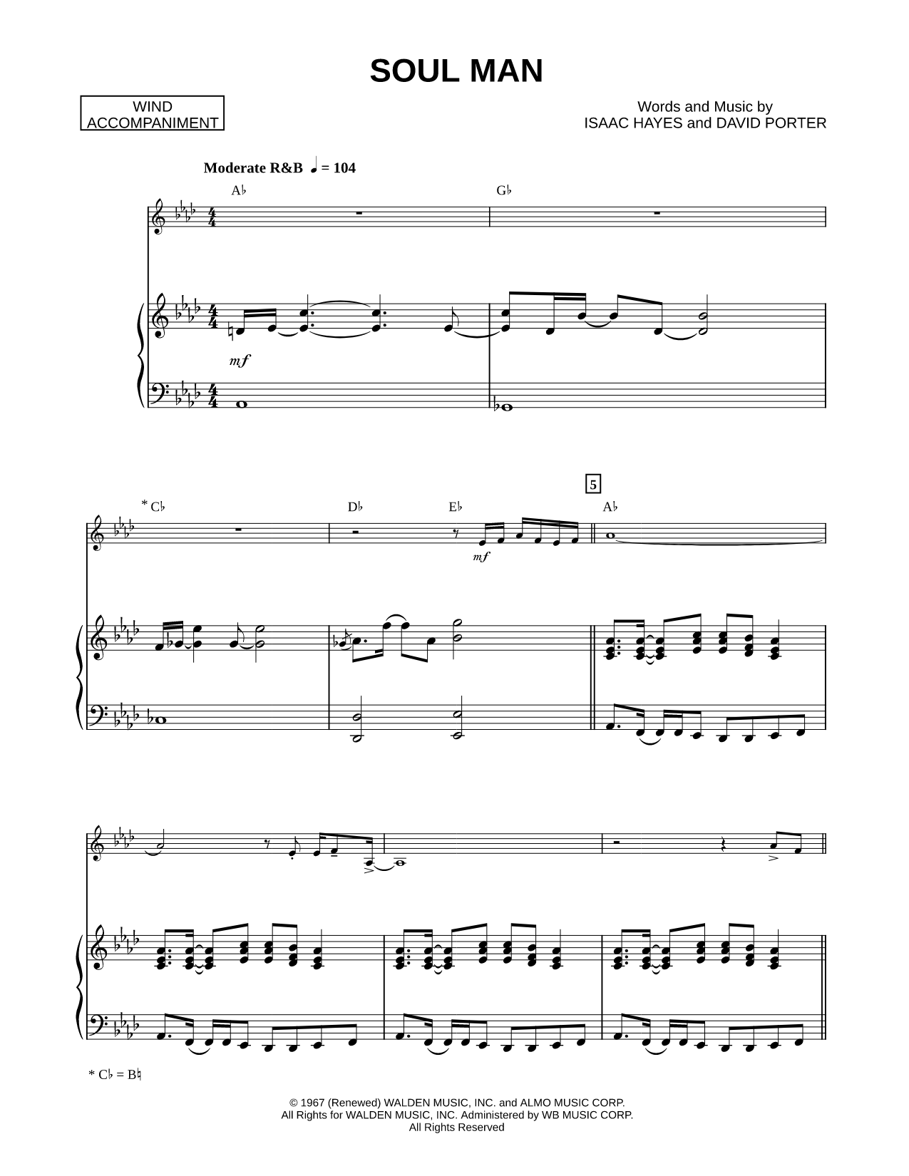 Soul Man - Piano Accompaniment (Winds)