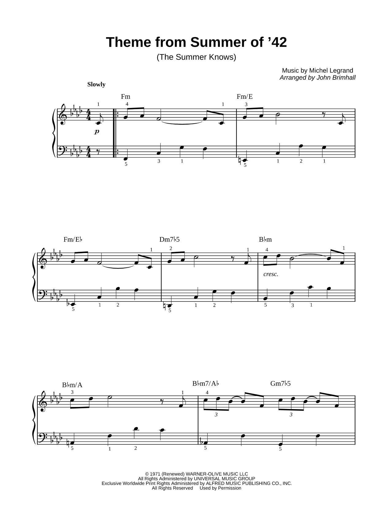 Theme from Summer of '42
