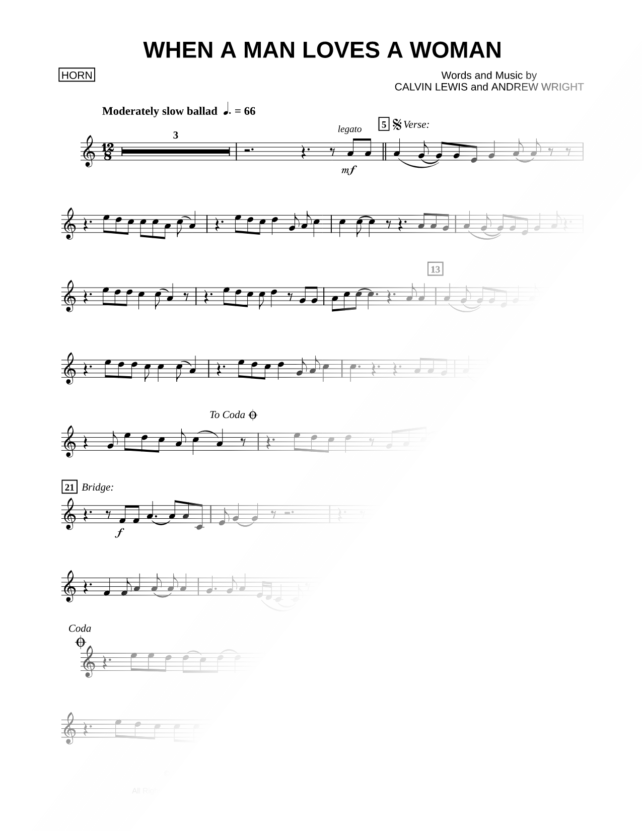 When a Man Loves a Woman - French Horn